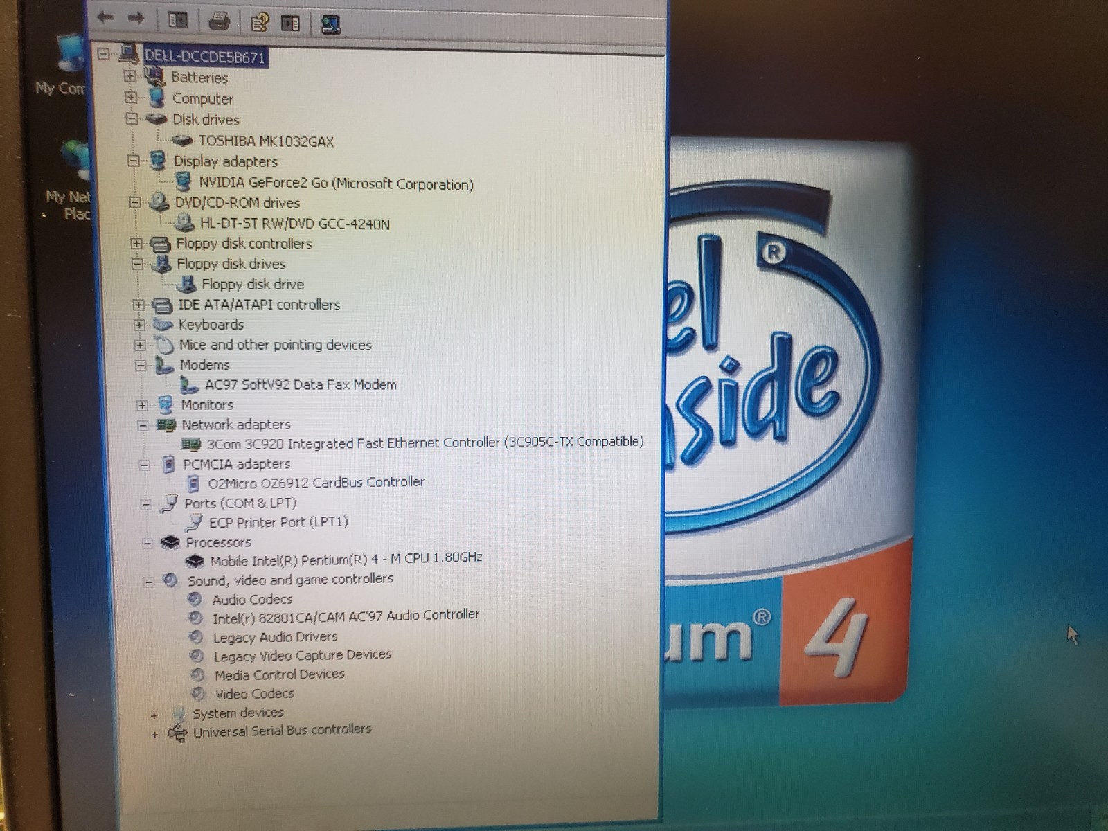 Vintage Dell Inspiron 2650 Intel Pentium 4 256MB 100GB Windows XP Laptop 15″
