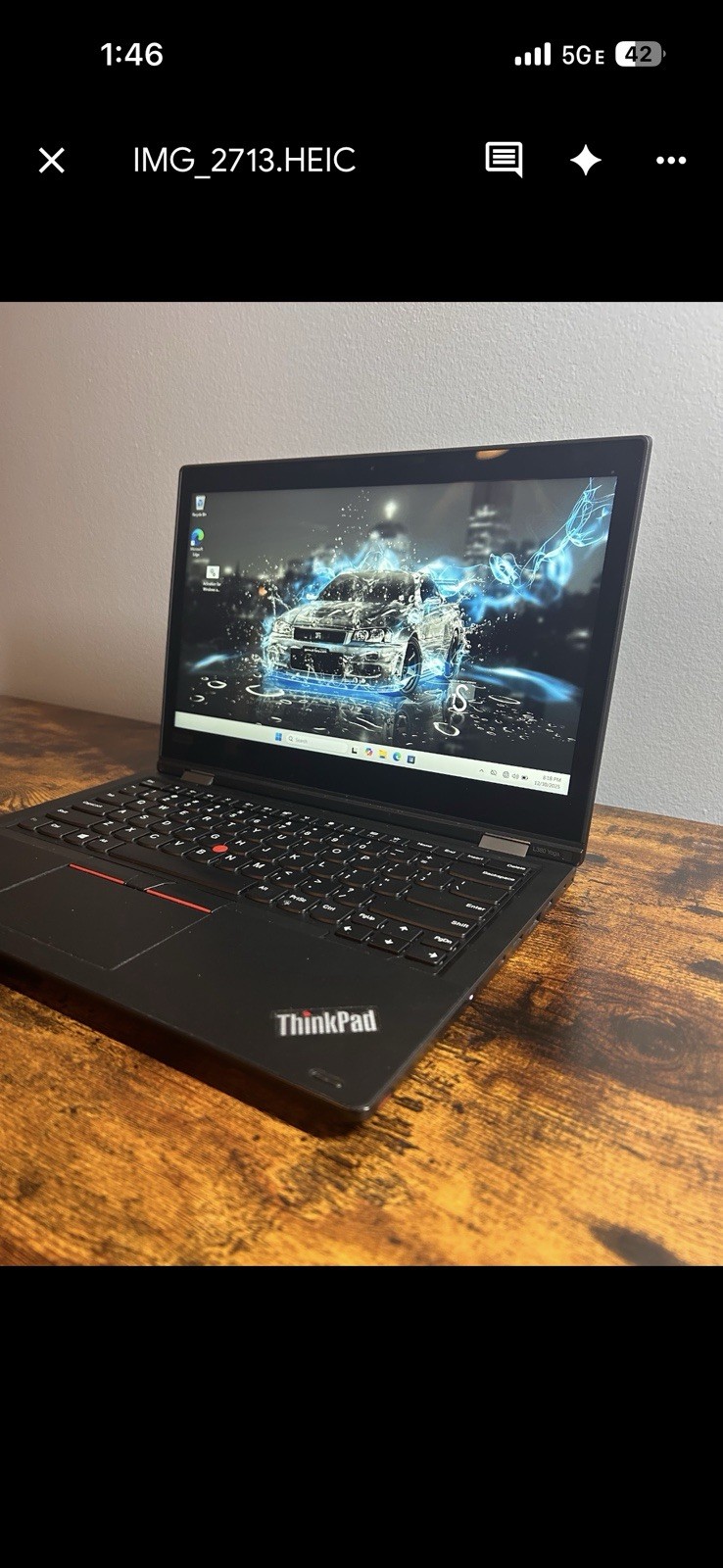 Lenovo ThinkPad L380 Yoga 14″ Laptop i5-8350U 16GB 256GB SSD Touchscreen Win 11