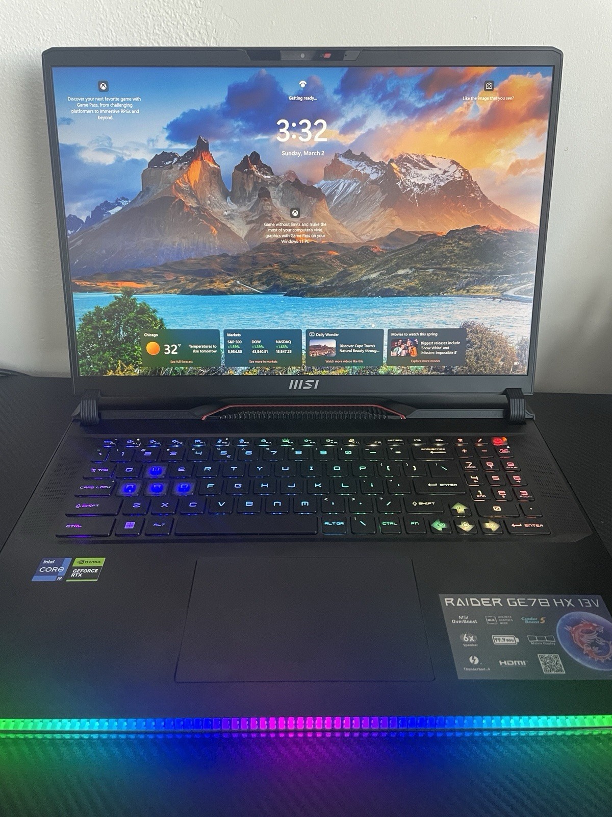 MSI Gaming Laptop In Great Condition. 32GB RAM,2TB SSD, RTX 4070, 17.3” Display