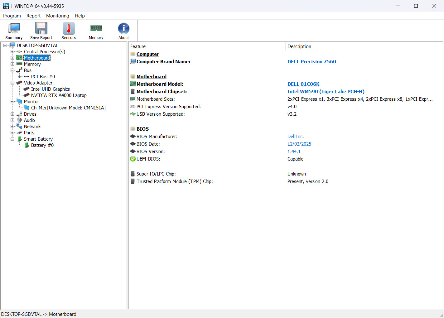 Dell Precision 7560 15.6″ Laptop i9-11950H 64GB RAM 1TB NVMe RTX A4000 Win11 Pro