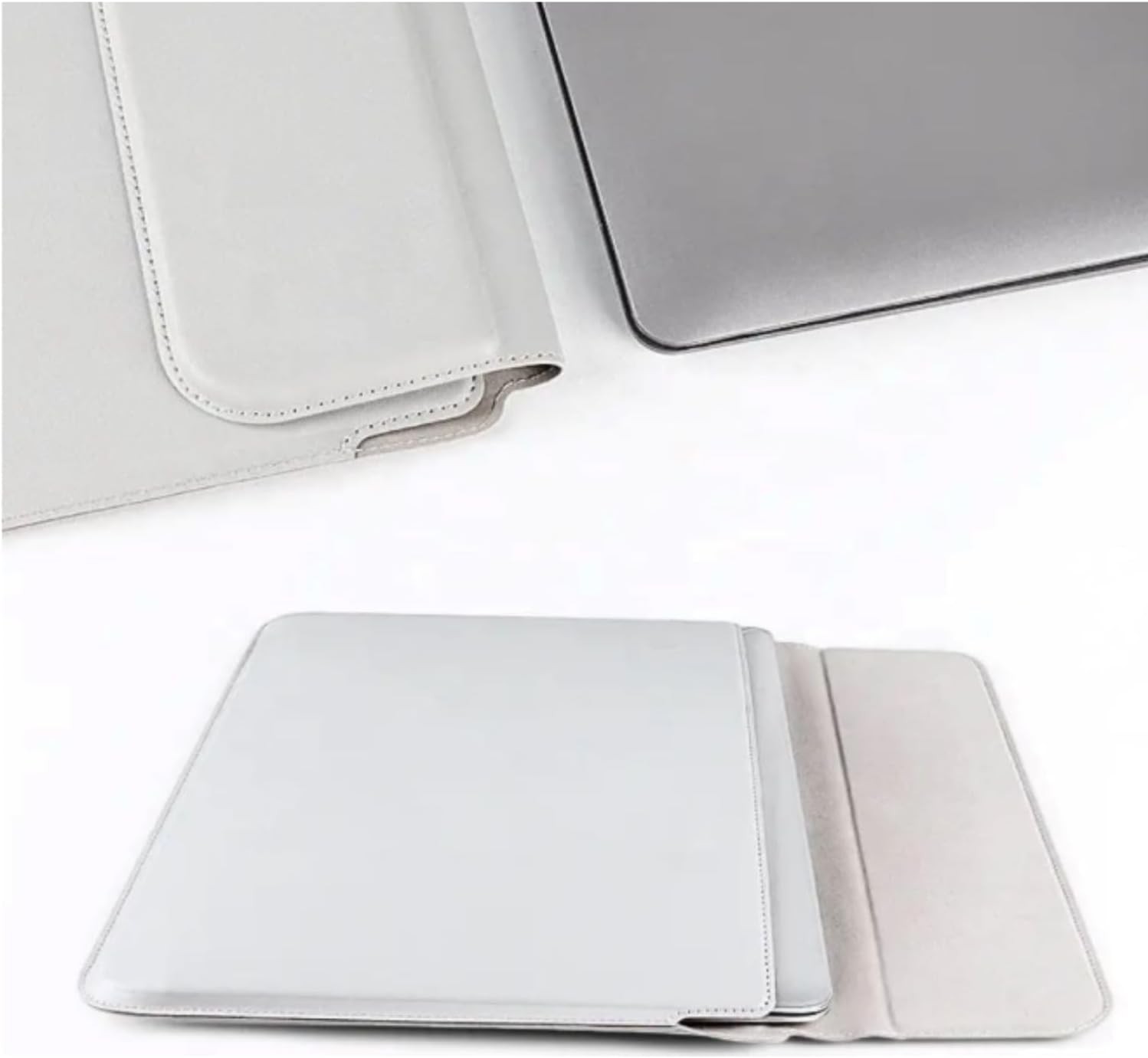 Silver 3-in-1 Laptop Sleeve 14-15.6 Inch ONLY, MacBook Air Pro 15 Surface Dell X