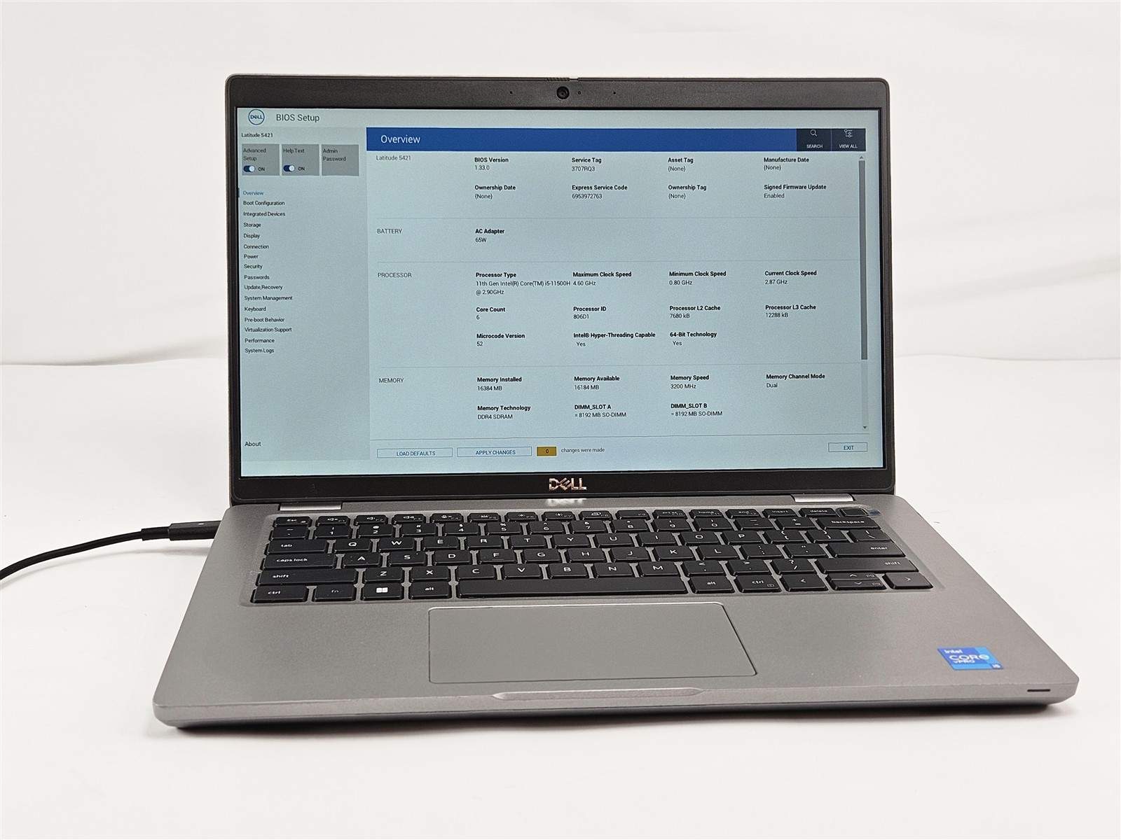 Dell Latitude 5421 16GB RAM 256GB SSD 14″ Core i5-11500H 2.9GHz UHD