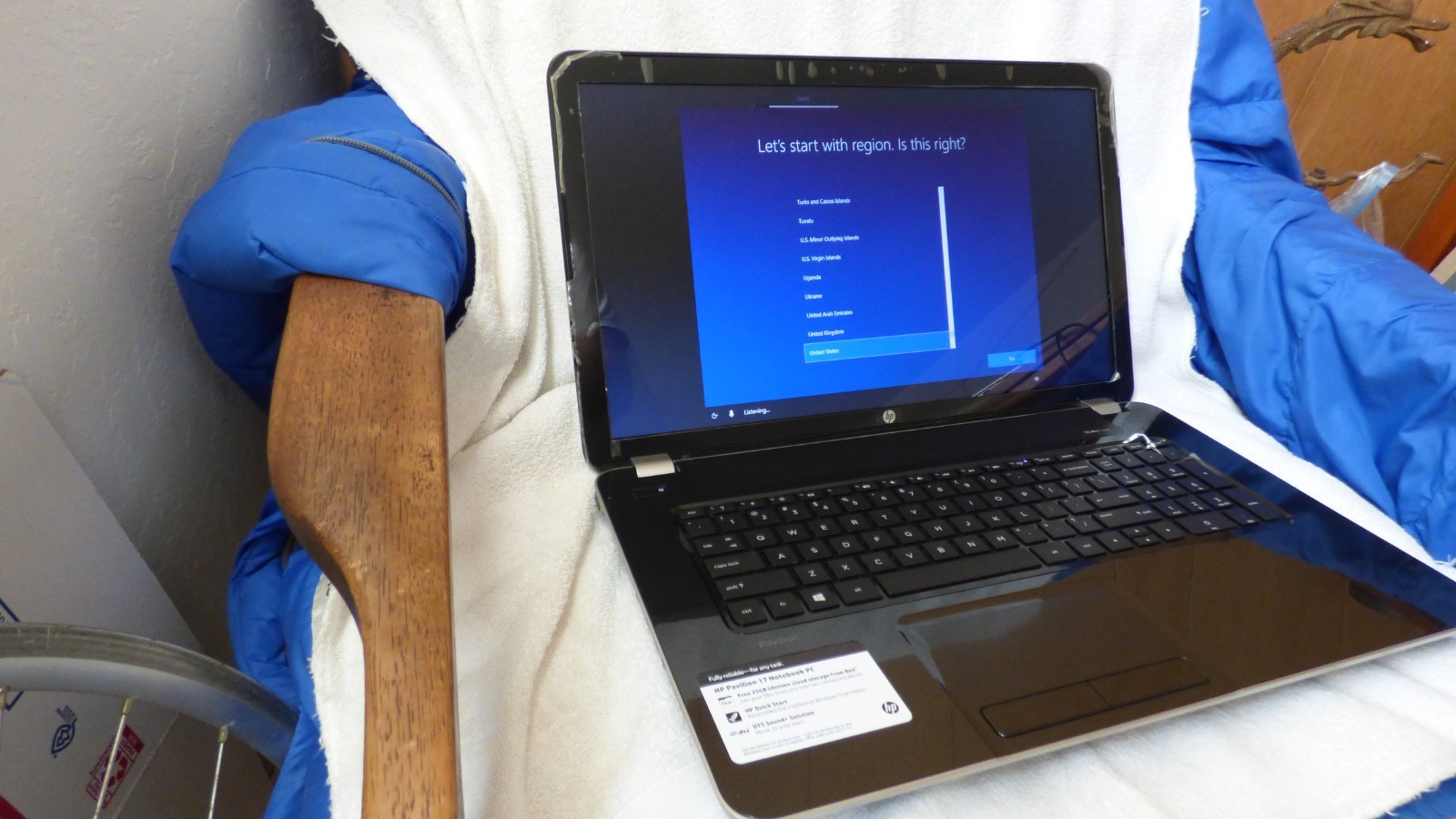 HP 17-e024nr 17″ Laptop -No Charger-