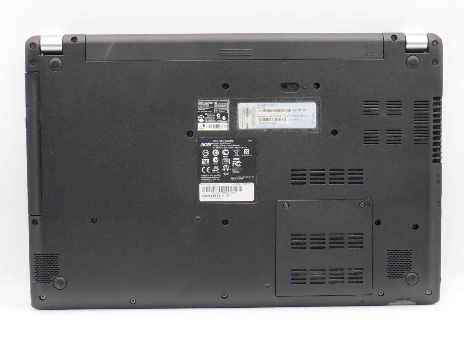 Acer Aspire V5 i3-3217U @ 1.8GHz 6GB DDR3 HD 4000 15.6″ No HDD/OS/AC PARTS