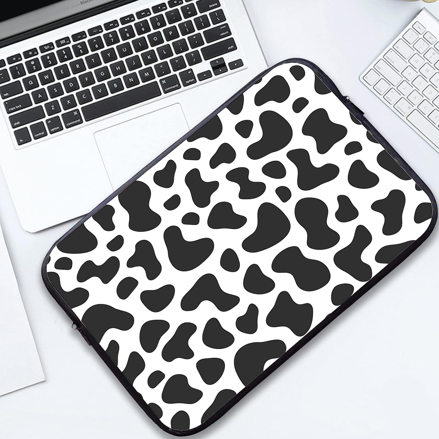 Laptop Sleeve Case Cow Print Notebook Computer Cover Bag for 13-15 Inch Laptop
