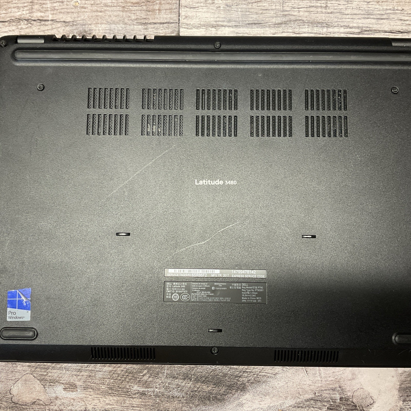 Dell Latitude 3480 / i7 7th Gen / BIOS Unlocked / No RAM / No SSD / P20