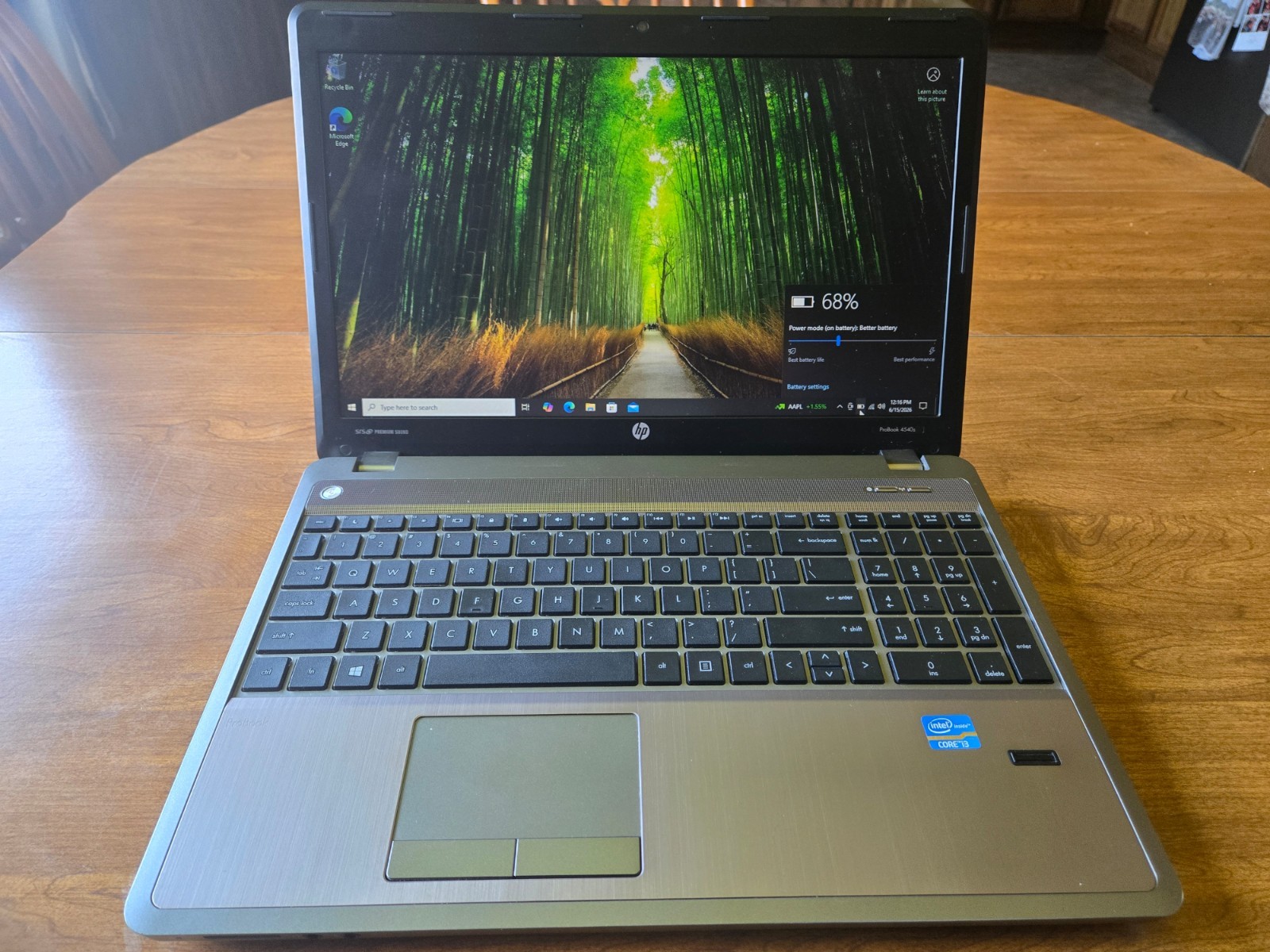 HP Probook 4540s Laptop i3-3110M 2.40Ghz 8GB RAM 500GB SSD(upgraded) WINDOWS 10