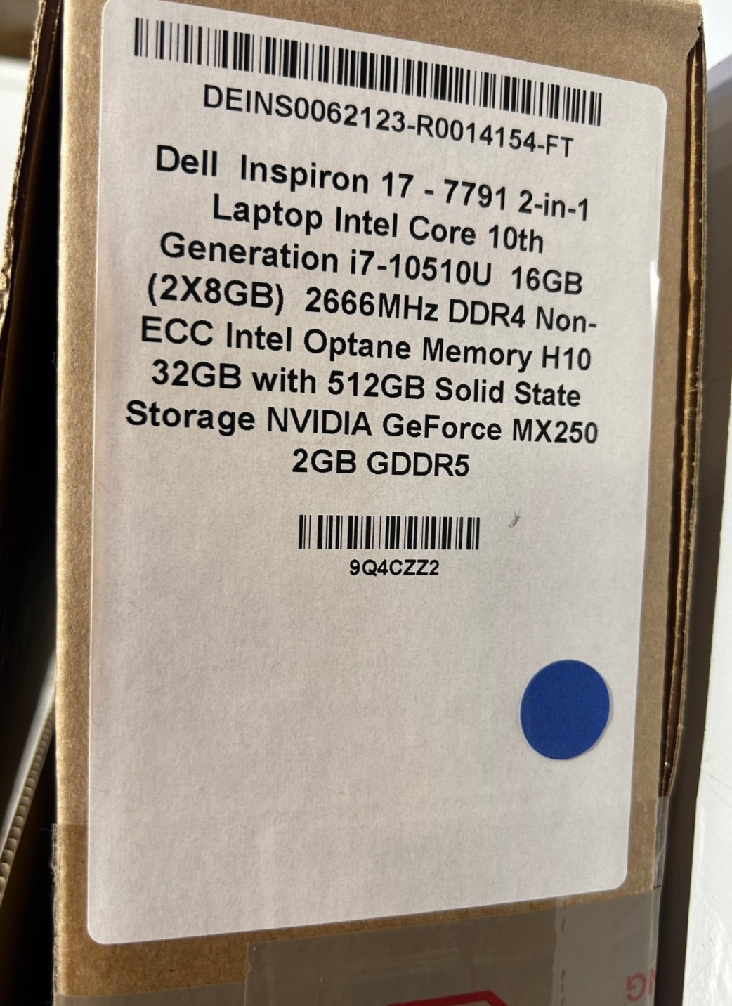 Dell Inspiron 17.3″ FHD 7791 2-in-1 Laptop Win11H i7-10510U 16GB 512GBSSD NVIDIA