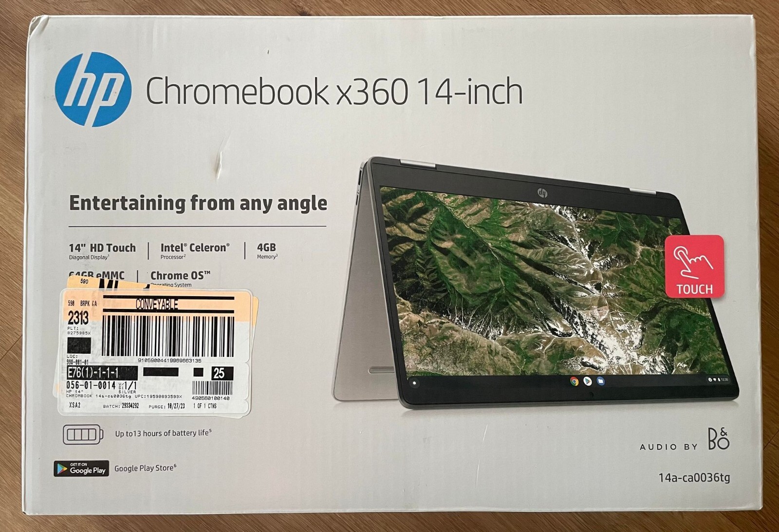 HP CHROMEBOOK x360 14″ CONVERTIBLE 2-in-1 – 64GB eMMC, INTEL 1.1GHz, 4GB RAM NEW