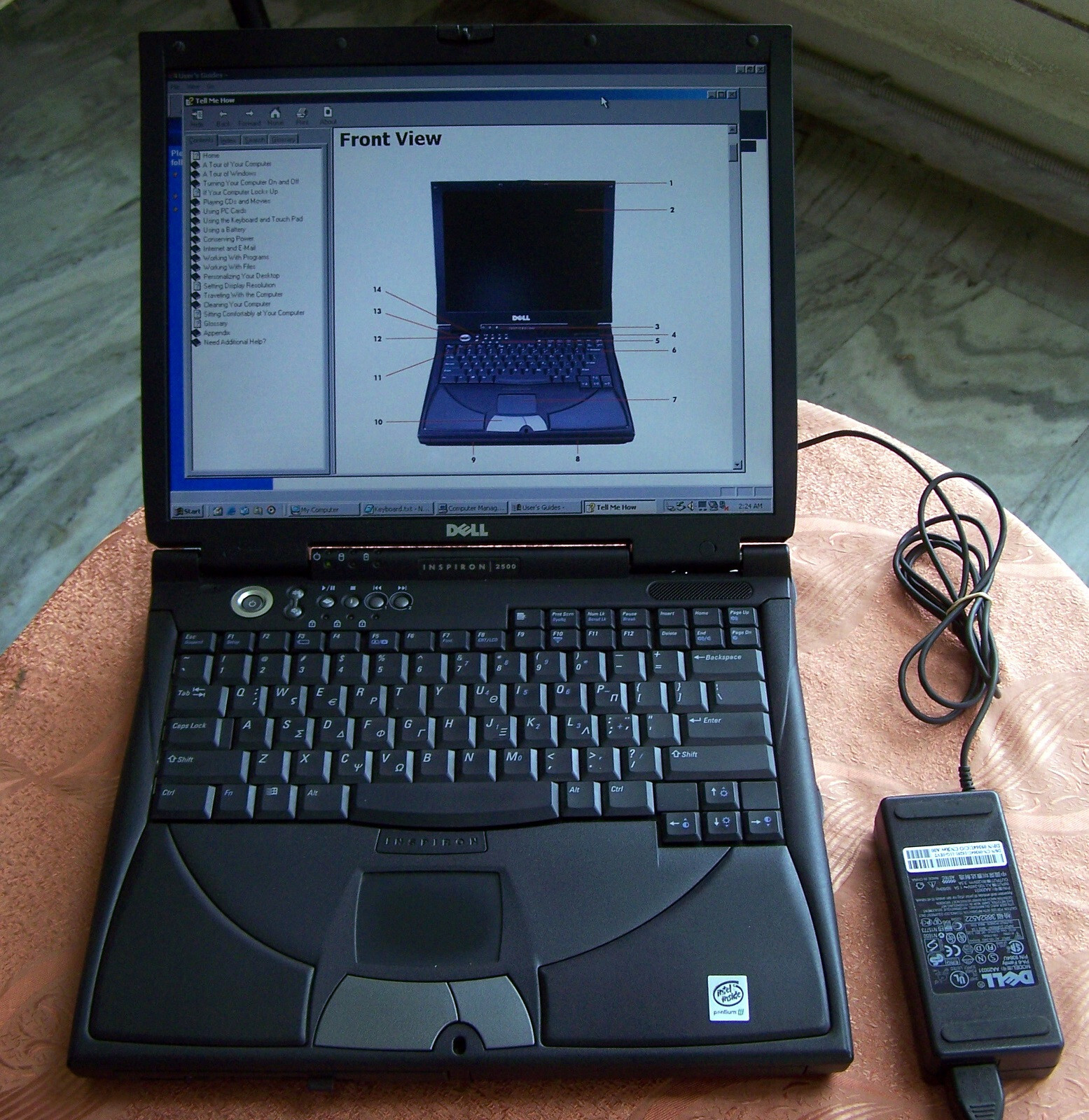 Dell Inspiron 2500 Pentium 3 1GHz 256MB 40GB Floppy Serial Parallel-dos imb cdt-