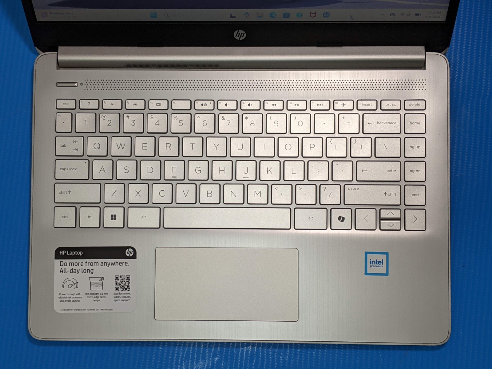 HP 14-dq6011dx 14″HD Intel N150 800MHz 16GB 128GB UFS Win11Home 95tt +Charger