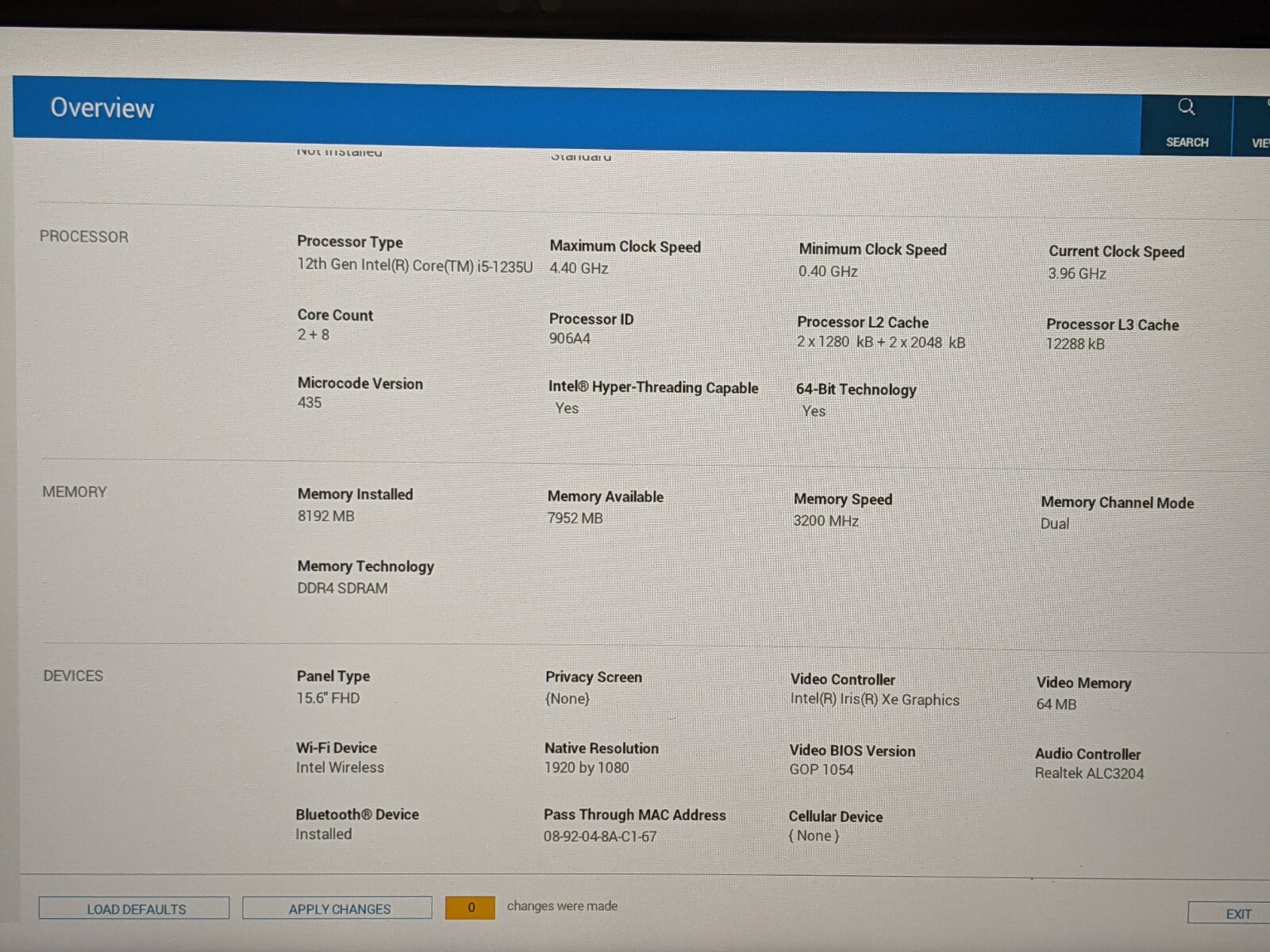 Dell Latitude 7530 15.6″FHD i5-1245U 1.3GHz 8GB 256GB SSD Win11Pro WRNTY-11/2025