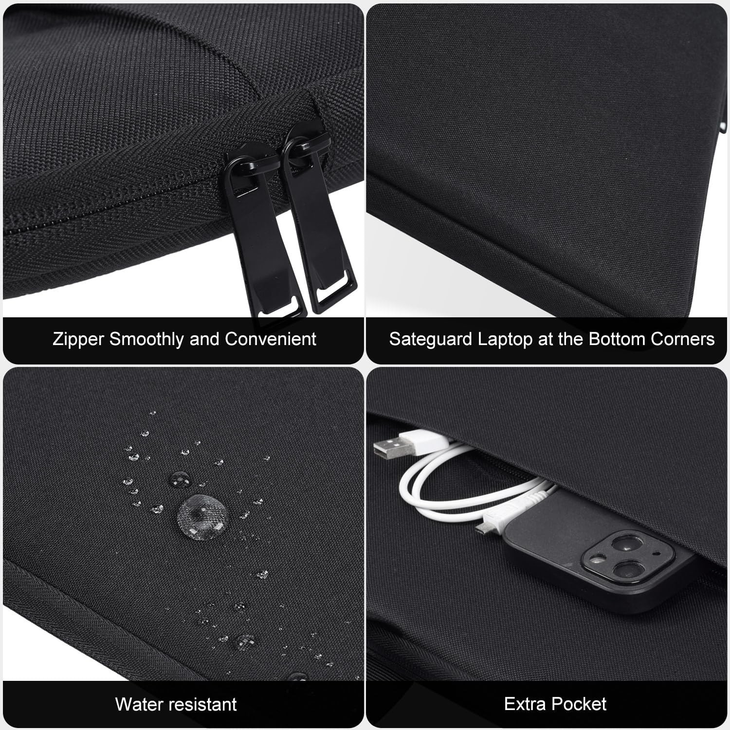 16.1 inch Portable Monitor Case Carrying Bag for Most 15.6/16.1 in Monitors