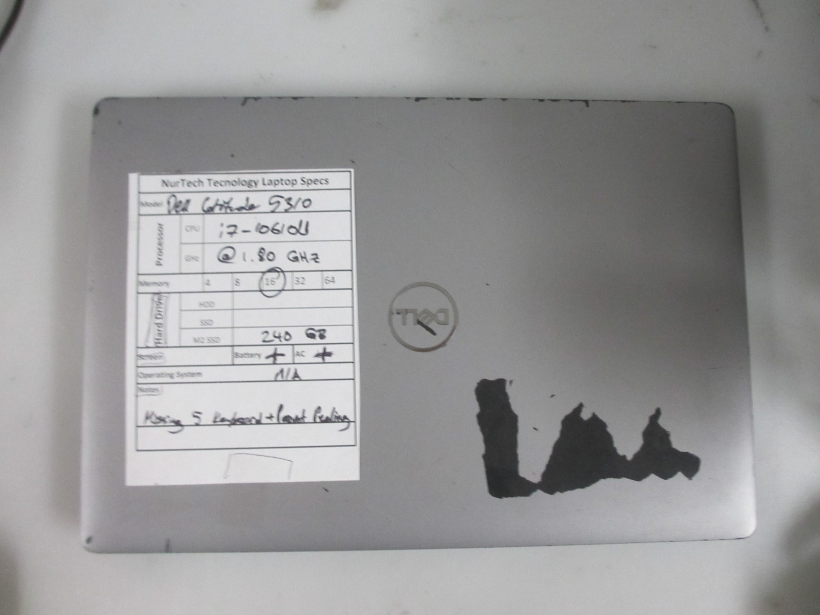 Dell Latitude 5310 i7-10610U 1.80GHz 16GB 240GB M2SSD NOOS LAPTOP + AC READ))