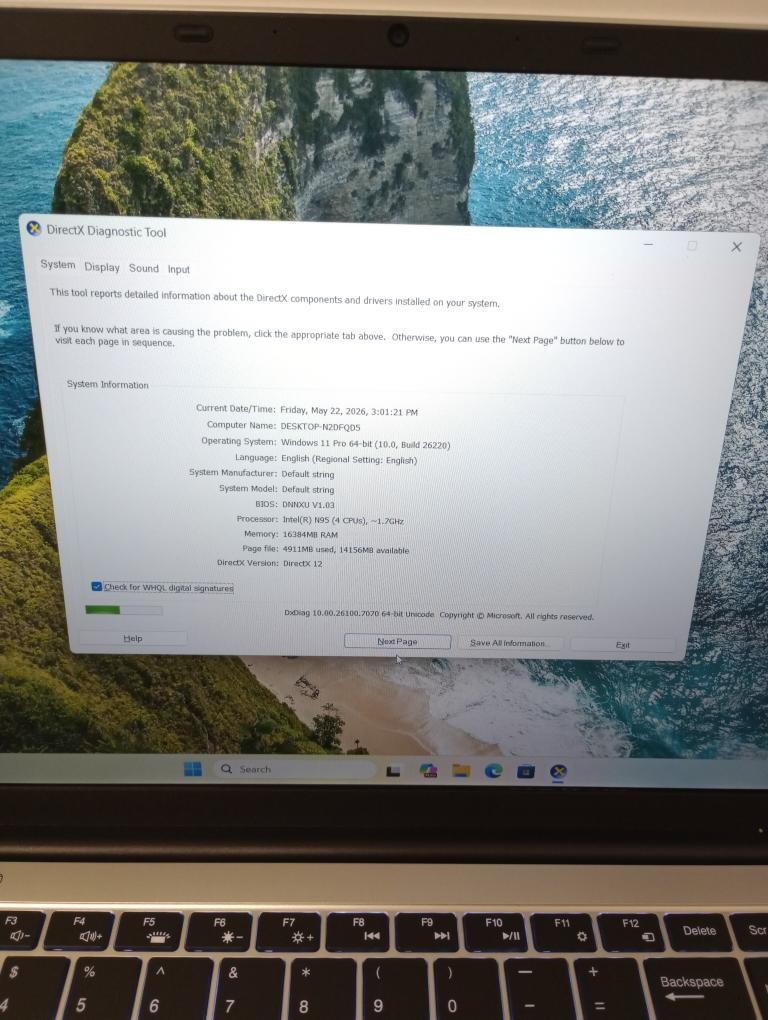 15″ AUUSDA T152A WINDOWS 11 LAPTOP 16GBRAM@INTEL N95 1TBSSD (P08036041)