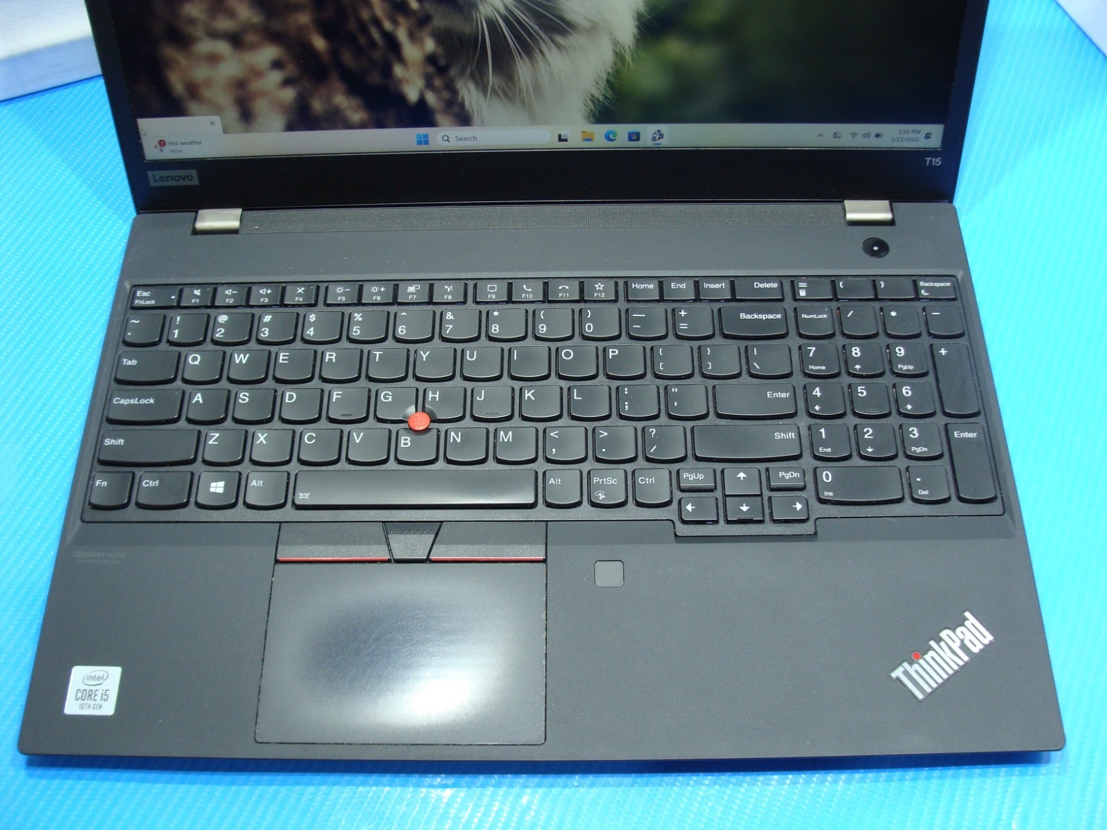 Lenovo ThinkPad T15 Gen 1 15.6″FHD Core i5-10210U 1.60GHZ 16GB 256GB Win 11 Pro