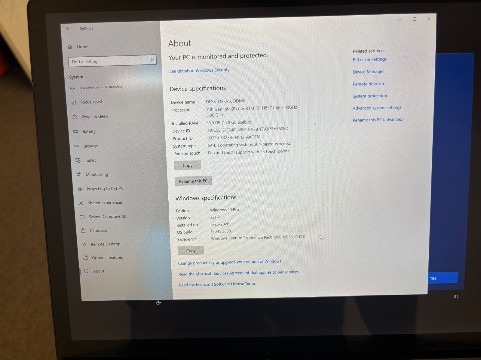 MICROSOFT SURFACE LAPTOP 4 11TH GEN I7