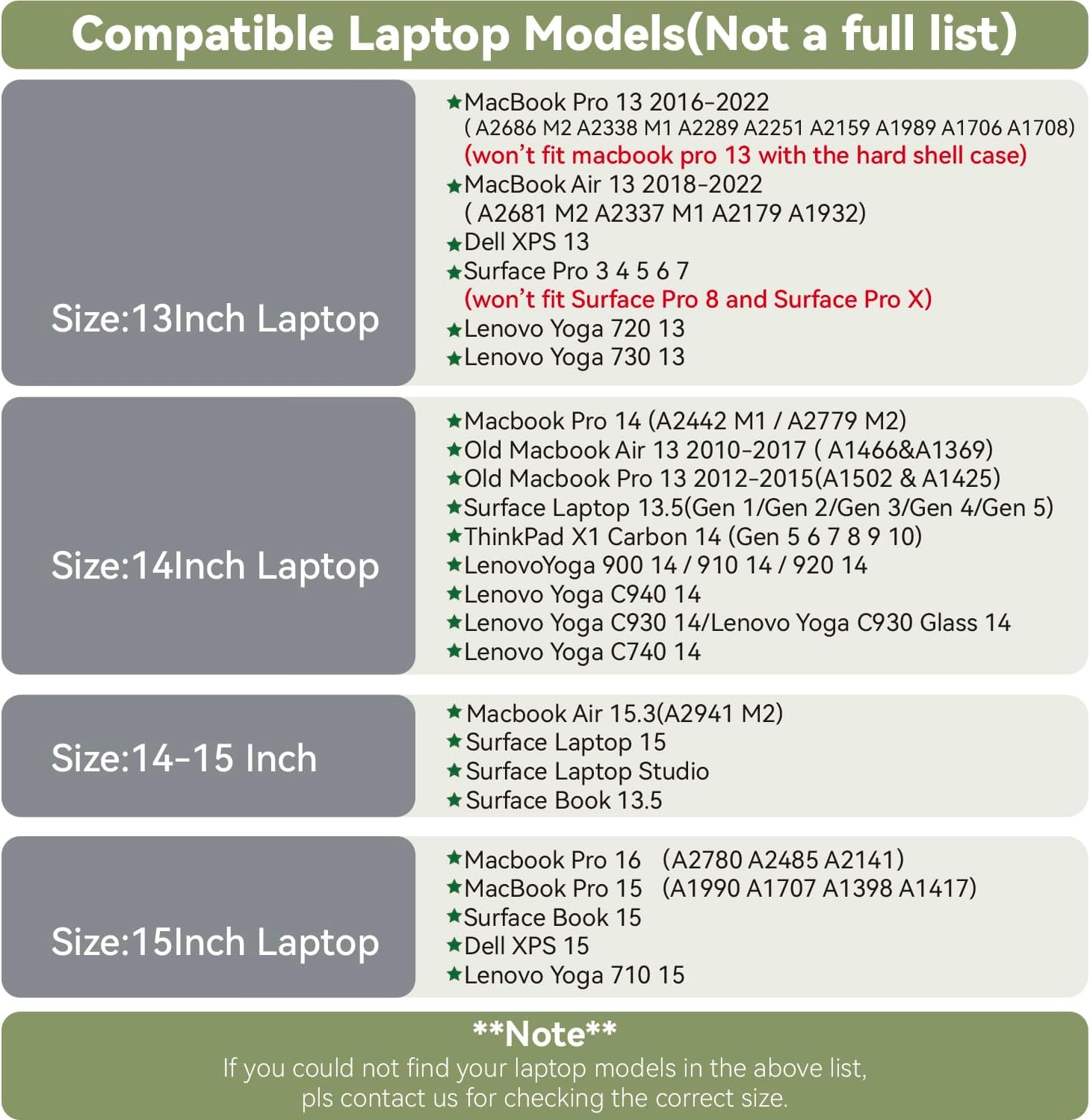 PU Leather Laptop Sleeve 13 Inch for 2024 13inch MacBook Air M3, MacBook Pro M2