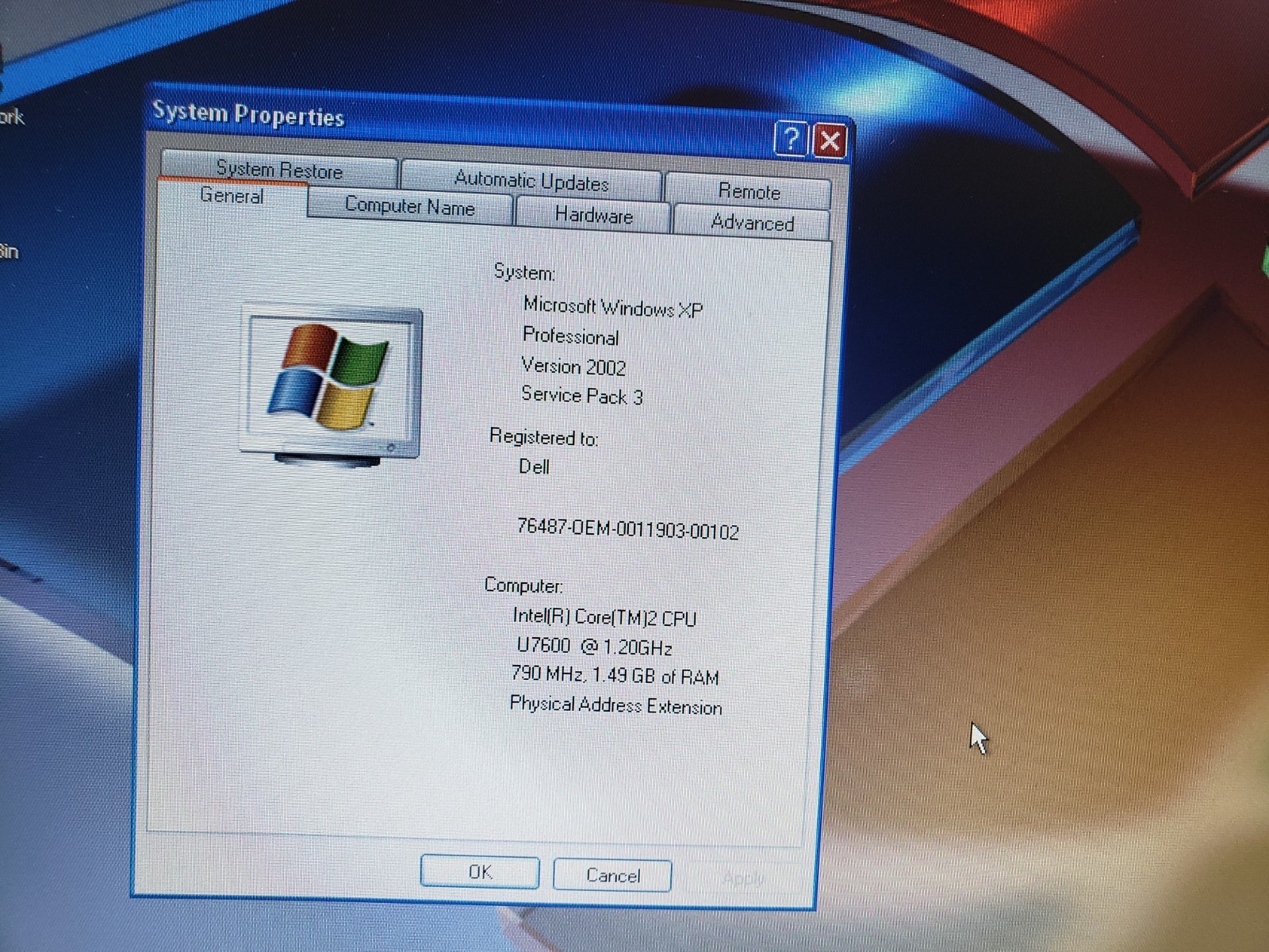 Vintage Dell Latitude D430 Laptop C2D 1.2GHz. 1.5GB 80GB 12″ 1280×800 WinXP