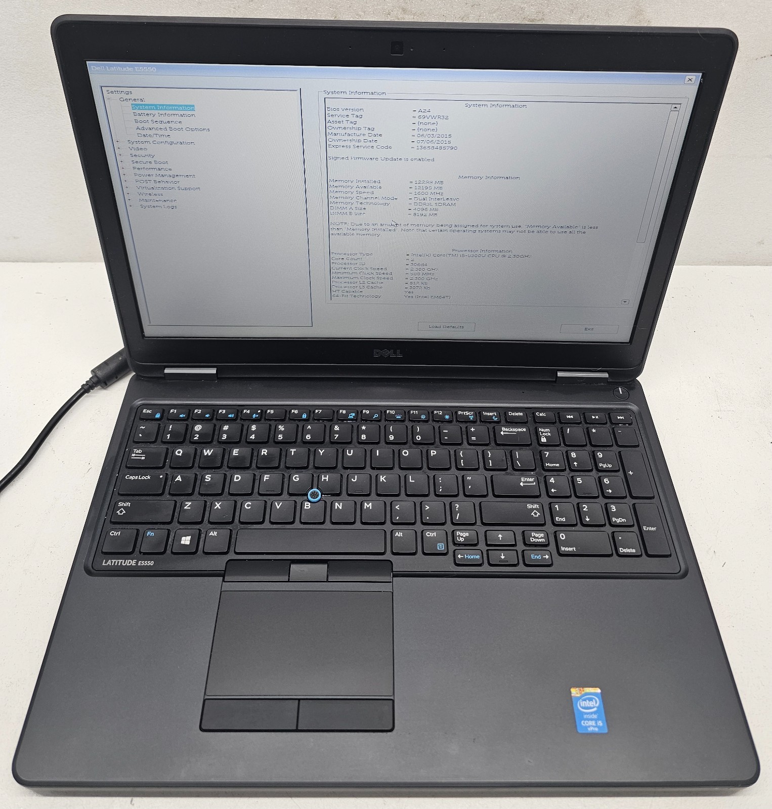 Dell Latitude E5550 15.6″ Laptop Intel Core i5-5300U 12GB RAM NO HD/OS (FL)