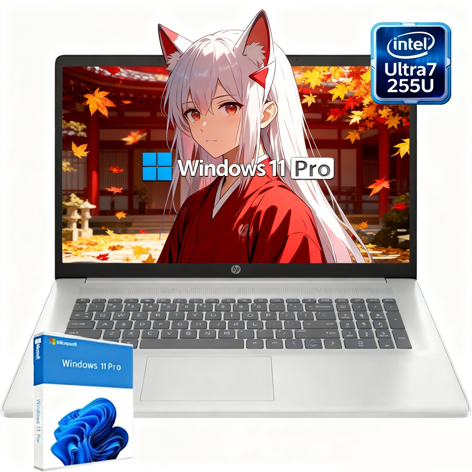 HP 17″ HD+Touch & Backlit Laptop AI PC Intel Core Ultra 7 255U UpTo 64GB 2TB SSD