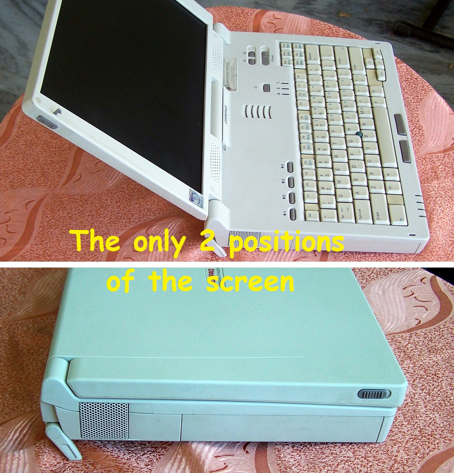 Vtg 1997 Compaq Armada 7792 Intel P2 Win-98 Serial Parallel-ΝΟ 1700 ibm dos e500