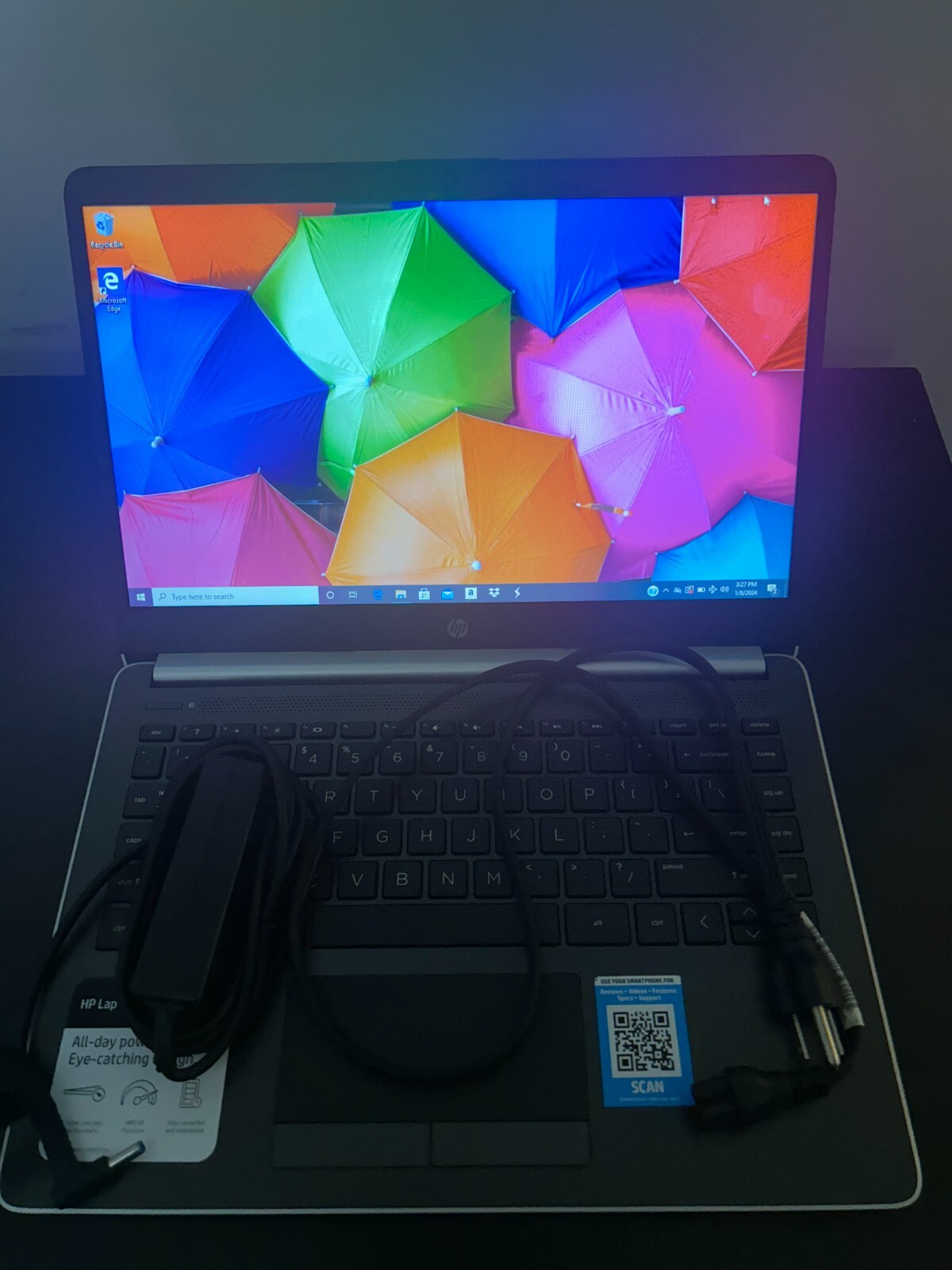 HP 14 Laptop AMD A9 3.1GHz 4GB RAM 128GB SSD Windows 10 WiFi HDMI Webcam