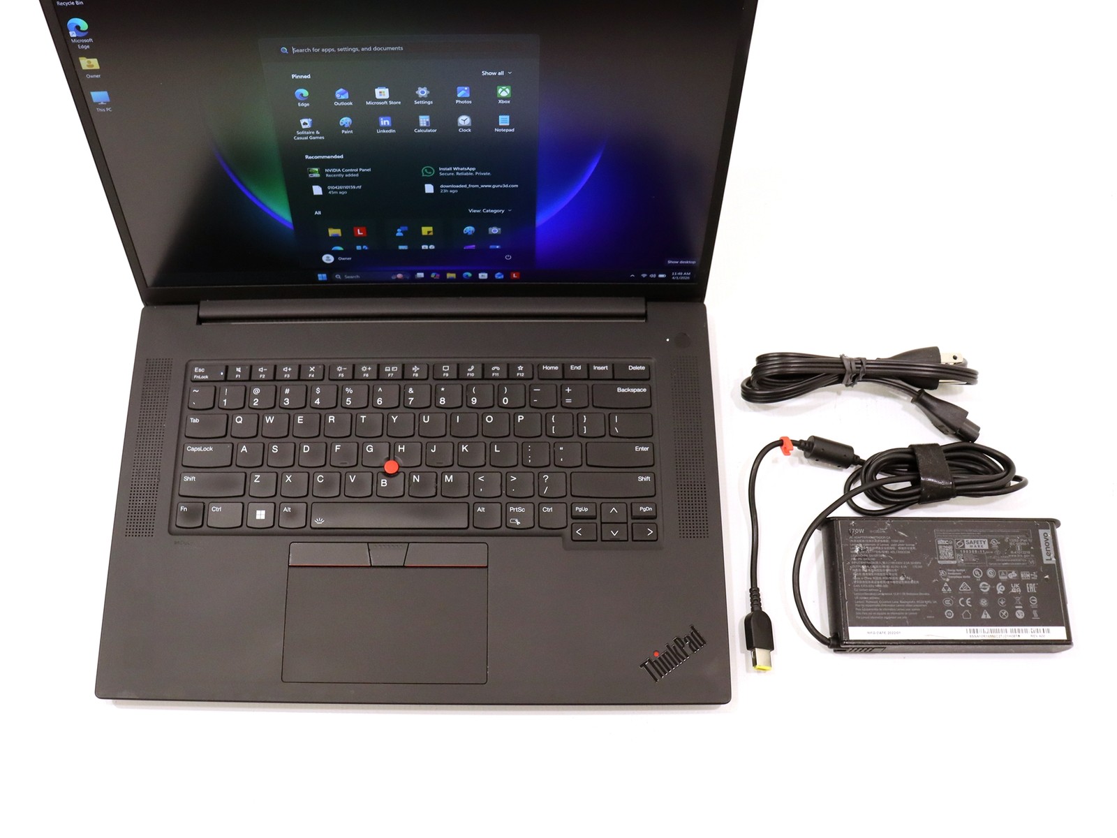 Lenovo ThinkPad P1 Gen 5 i7-12700H 8GB RAM 512GB NVMe W11P – Please Read Desc.