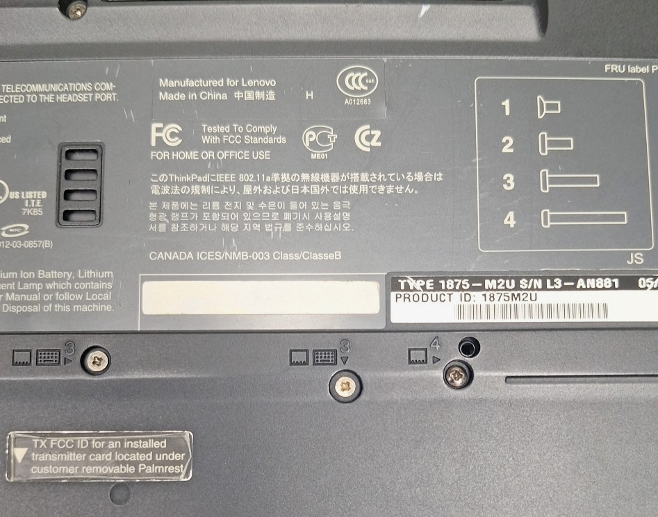 IBM Thinkpad T43 Laptop Powers On – For Parts