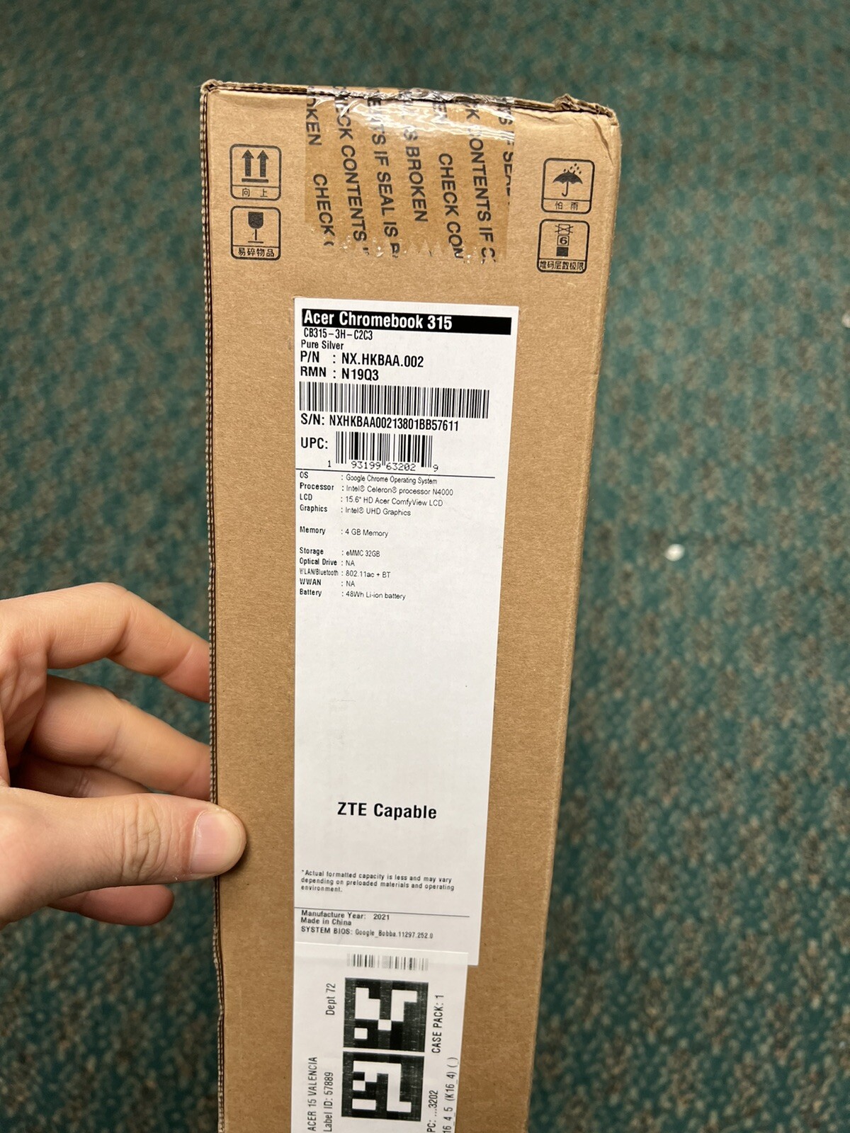 New Acer CB315-3H-C2C3 15.6″ ChromeBook Celeron N4000 4GB 32GB eMMC Chrome OS FS