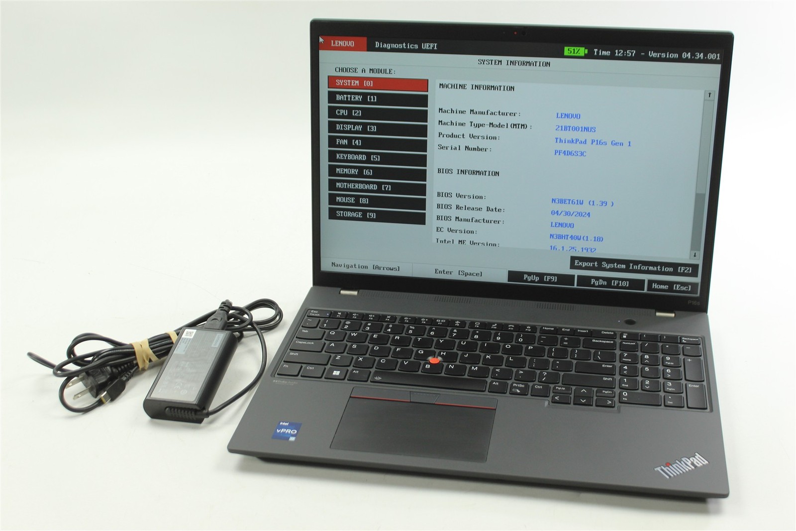 Lenovo ThinkPad P16s Gen 1 16″ i7-1280P 1TB SSD 32GB RAM T550 W11P