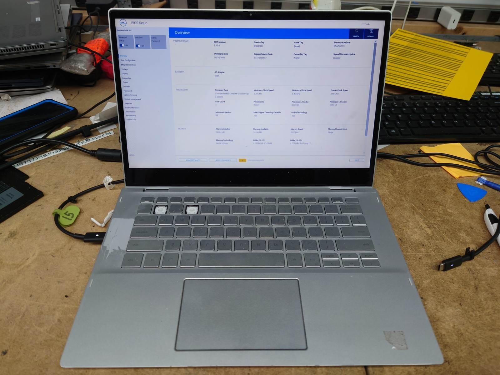 Dell Inspiron 5406 2-n-1 14″ i3-1115G4 16GB RAM No OS/SSD *READ*