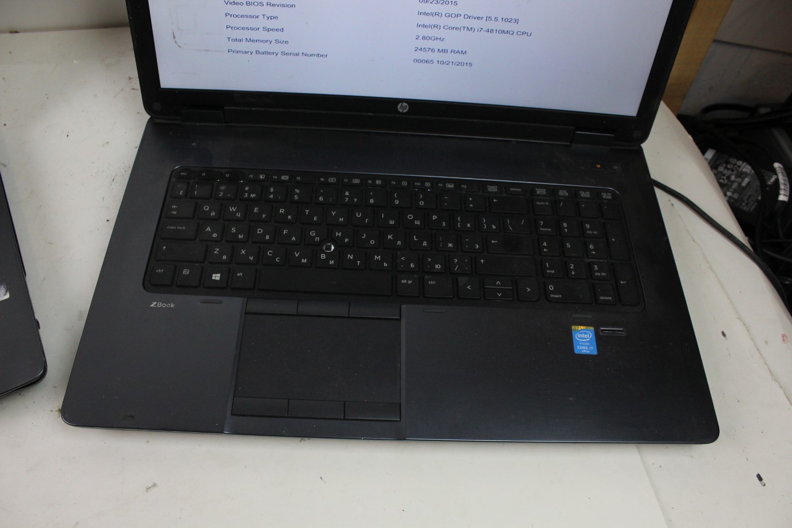 AS IS PARTS Lot of 2 HP ZBook 17 G2 2.4GHz i7-4810MQ 24GB RAM NO HDD