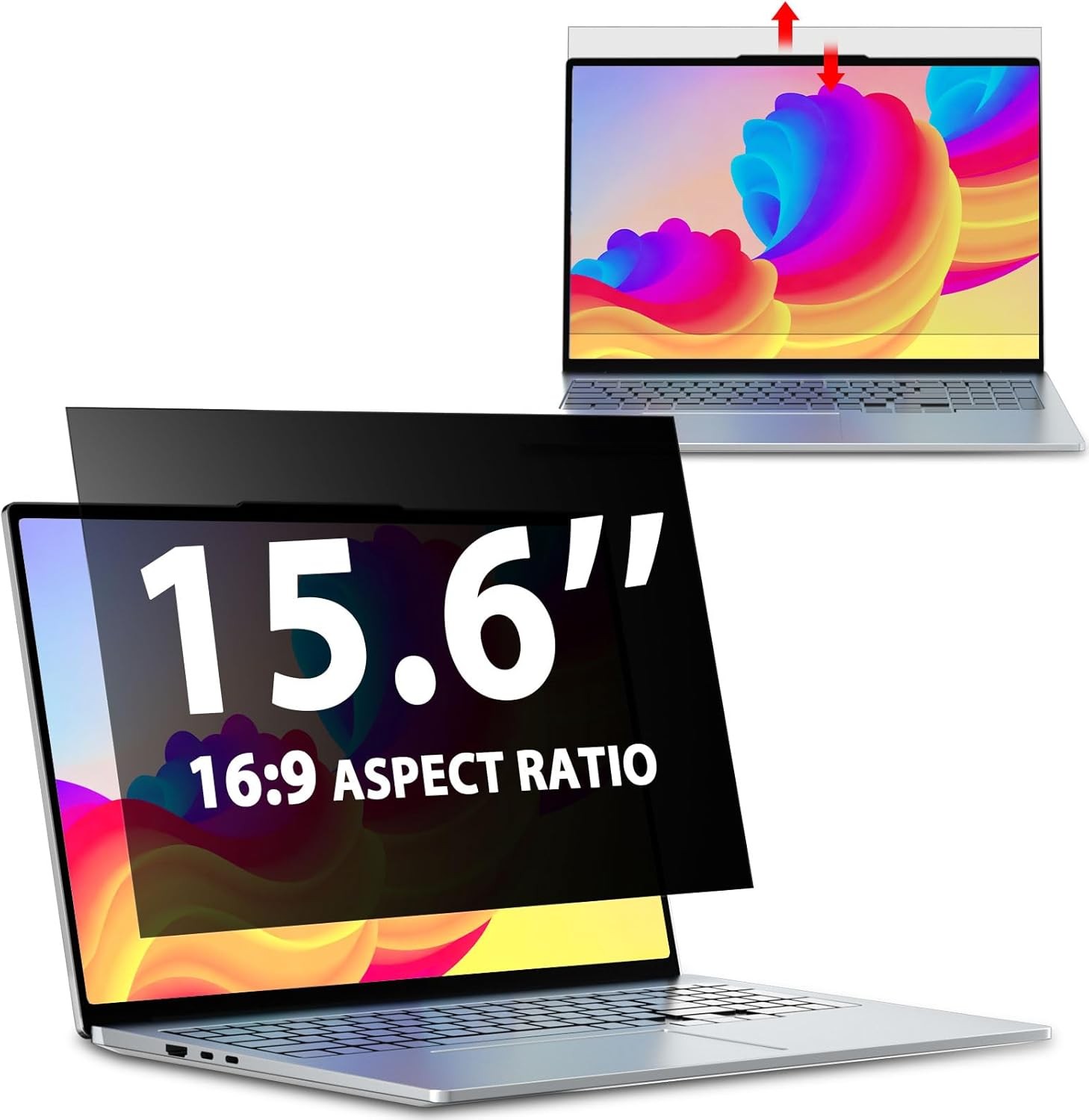Removable Anti-Glare Privacy Screen 15.6 Inch Laptop Filter 16:9 Ratio