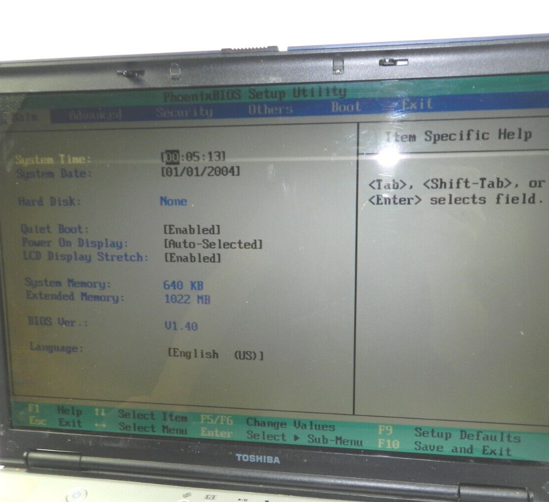 Toshiba Satellite M65-S9092 Navy Laptop 1022MB Memory Working No HD PARTS B152