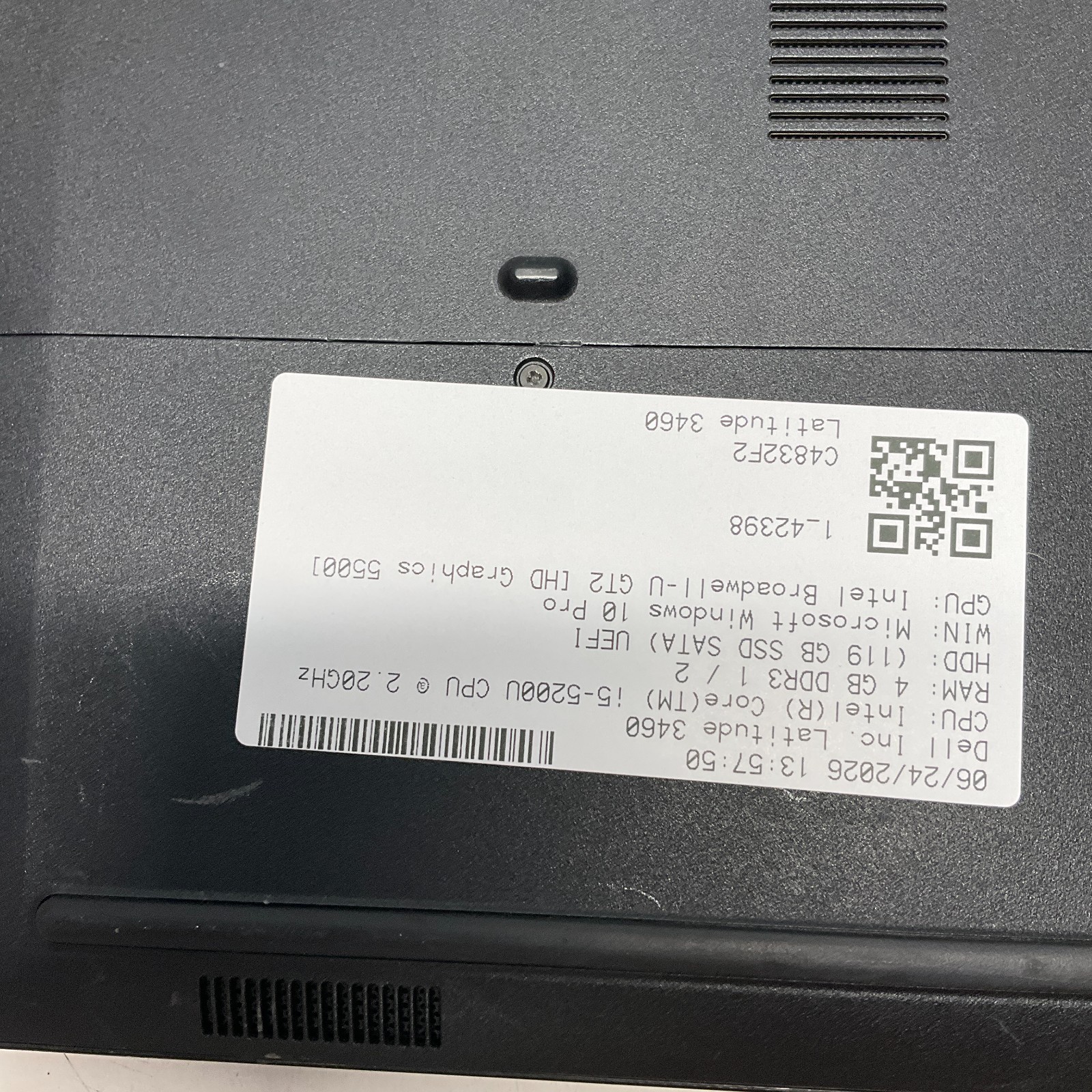Dell Latitude 3460 Intel Core i5-5200U 2.20GHz 4GB 128GB SSD Win 10 Pro NO BATT