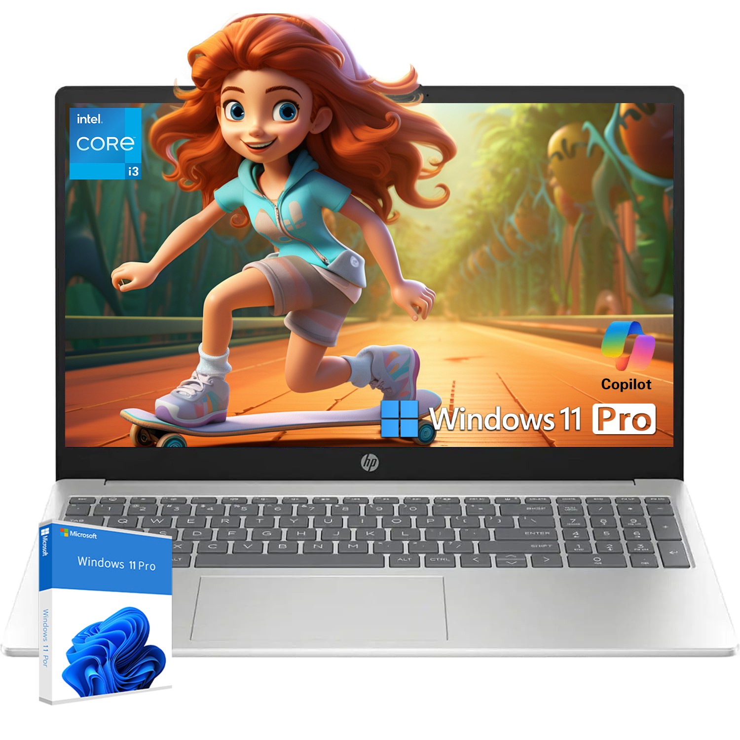HP 15.6″ Touch Laptop,13th i3-1315U,UpTo 8G 256GB SSD Anti-Glare+Win11pro 4.5GHZ