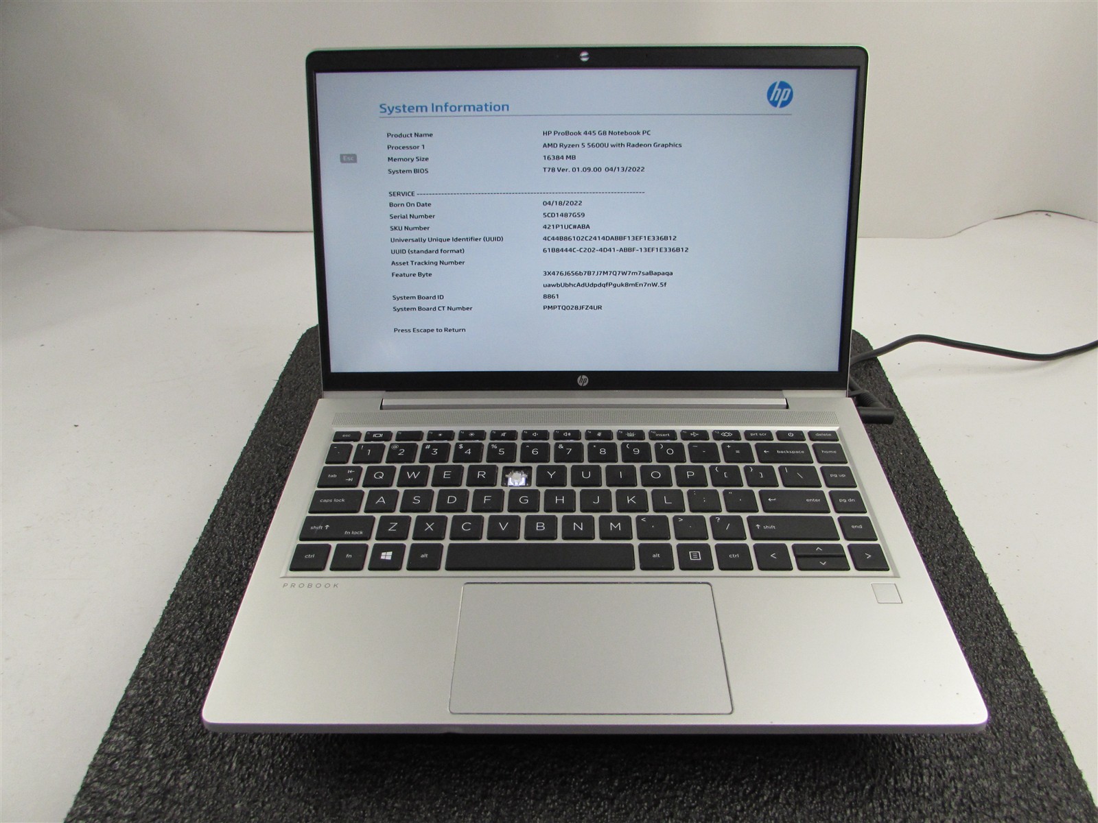 HP PROBOOK 445 (G8) FHD AMD RYZEN 5 5600U 512GB SSD 16GB RAM AMD GPU WIN 11 PRO
