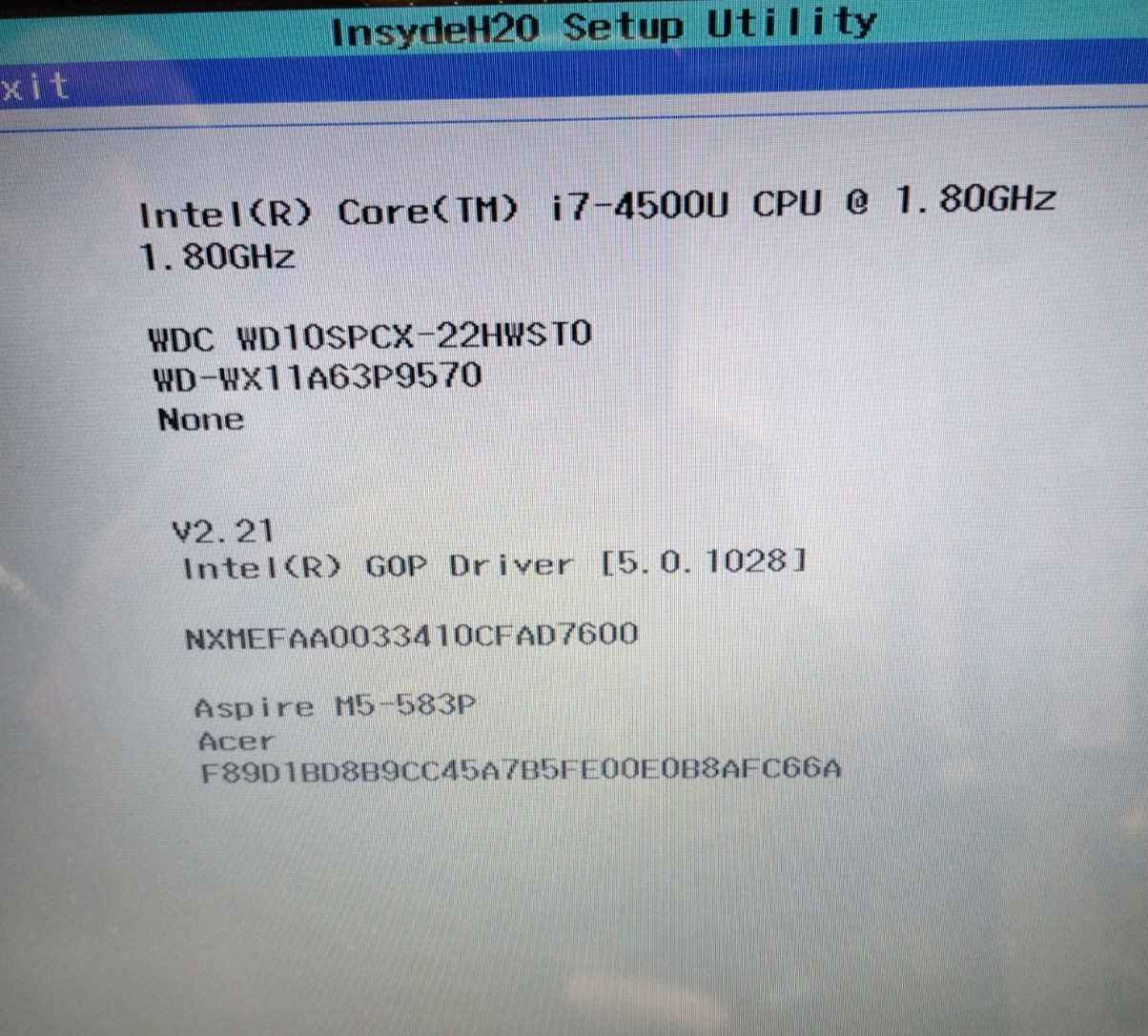 Acer Aspire M5-583P 15.6″ Touch Laptop i7-4500U 1.80GHz 8GB RAM 1TB W10H H3934