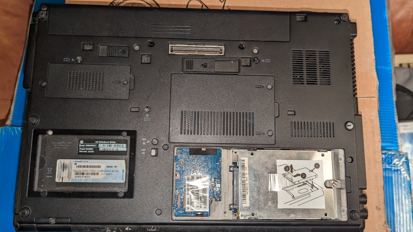 HP EliteBook 8540p 15.6in. (No HDD, Intel Core i5 1st Gen i5-560m, 4GB, NVS5100)