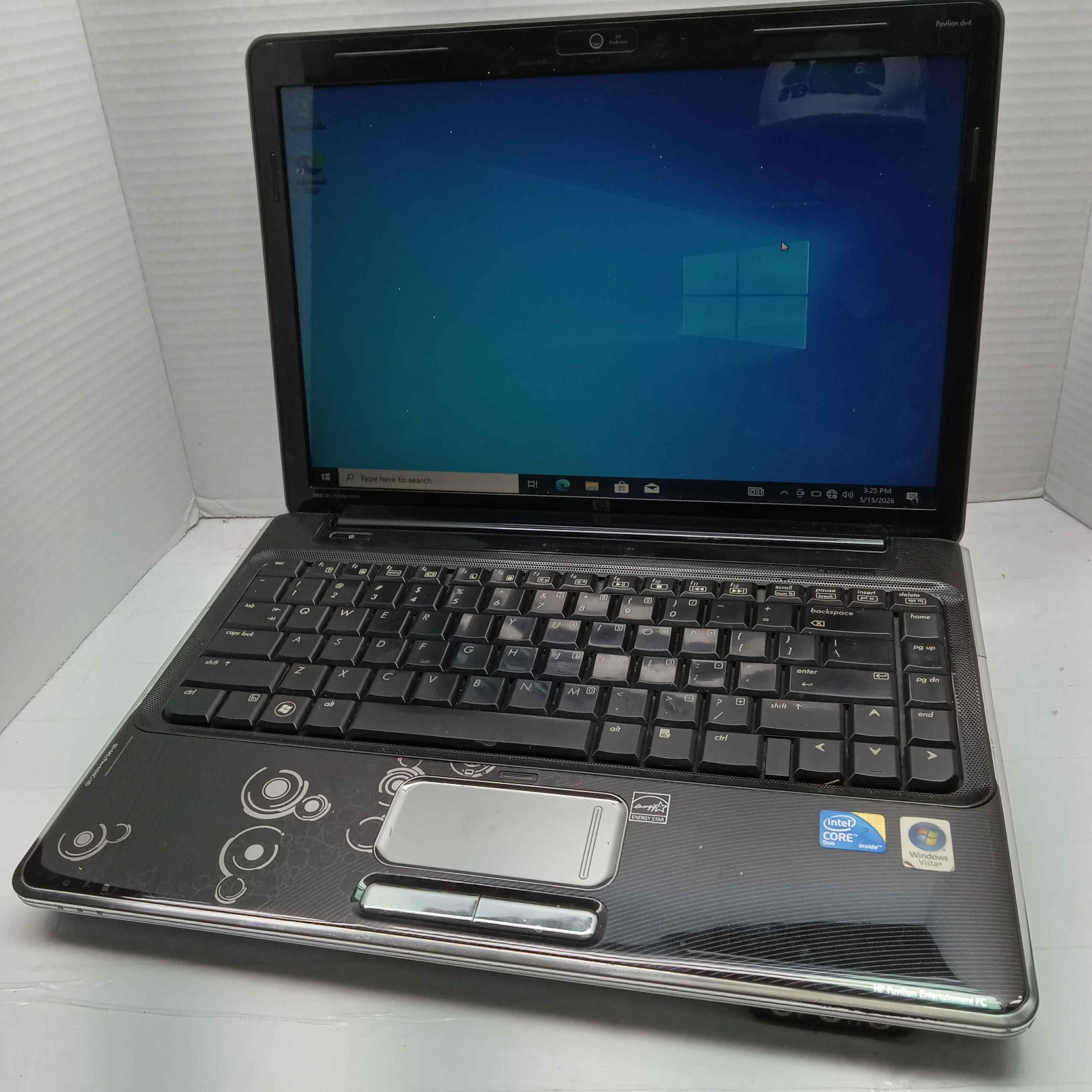 HP Pavilion dv4 14.1″ Windows 10 Laptop Core 2 Duo T6500 4GB RAM 320GB HDD READ^