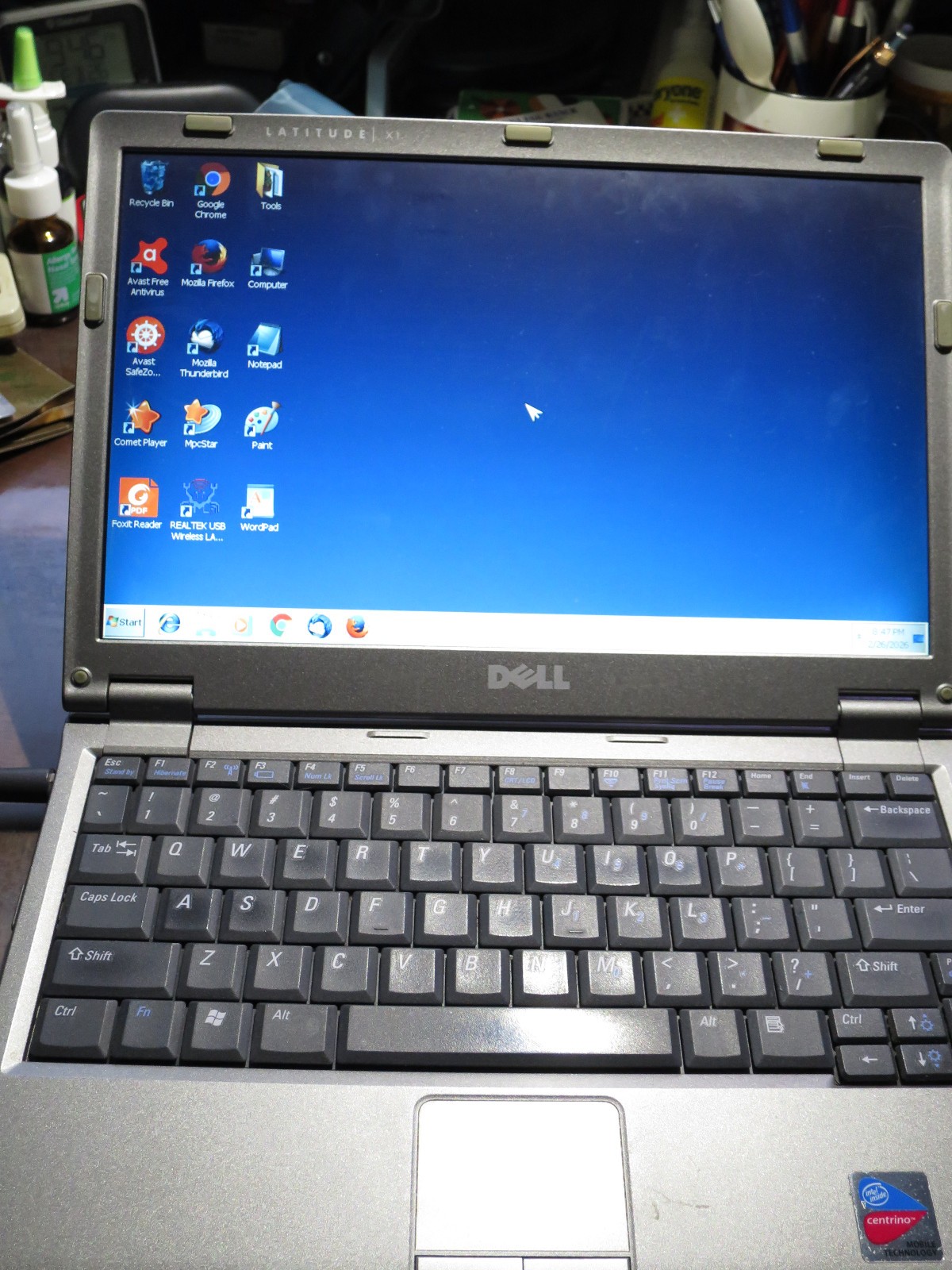 Dell Latitude X1 1.1Ghz Pentium M 1.25GB Ram 30GB HDD Windows 7