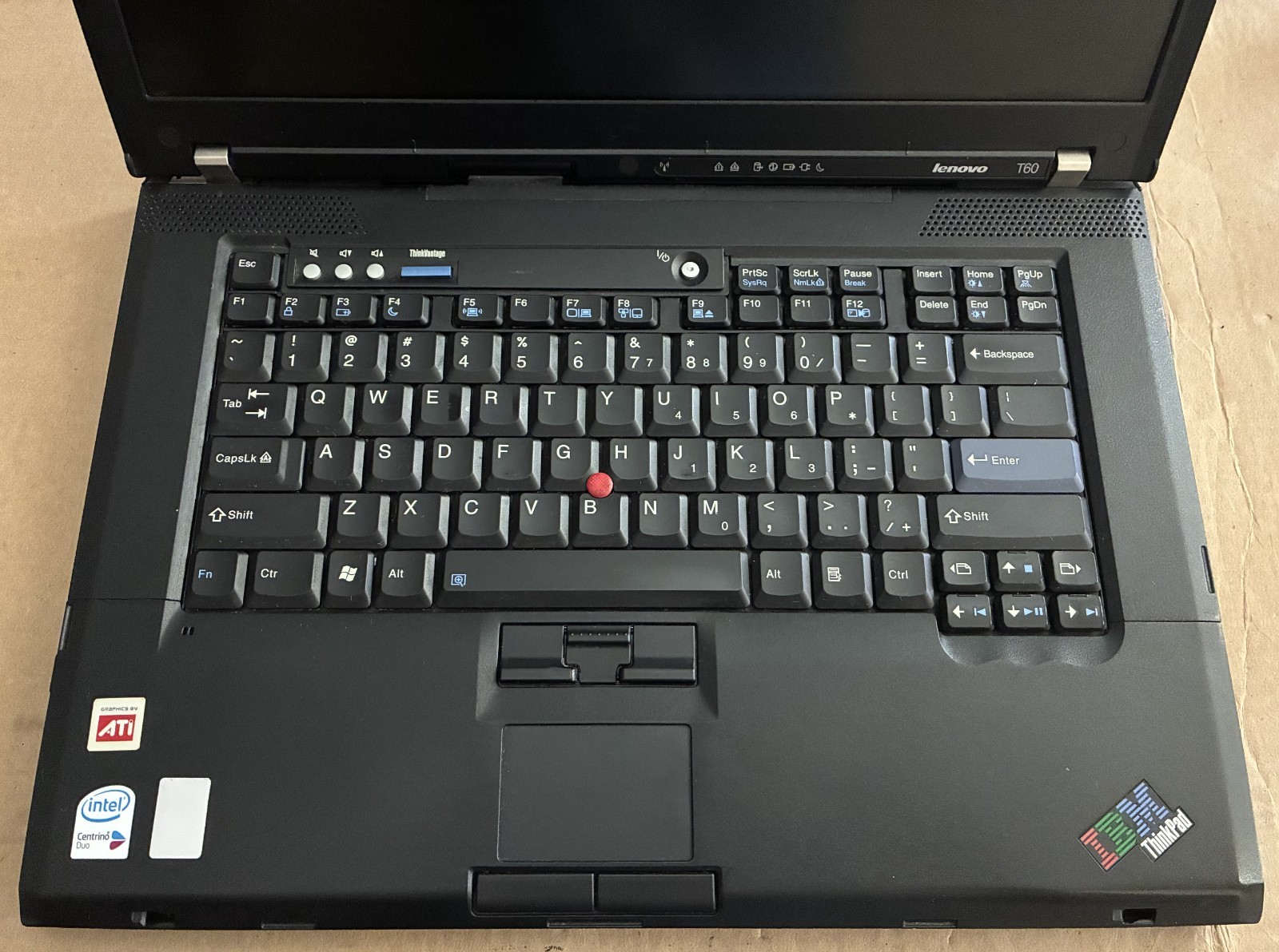 IBM/Lenovo Thinkpad T60 Laptop intel Core 2 Duo 2.00 GHz 15.4″ Screen Type 8741