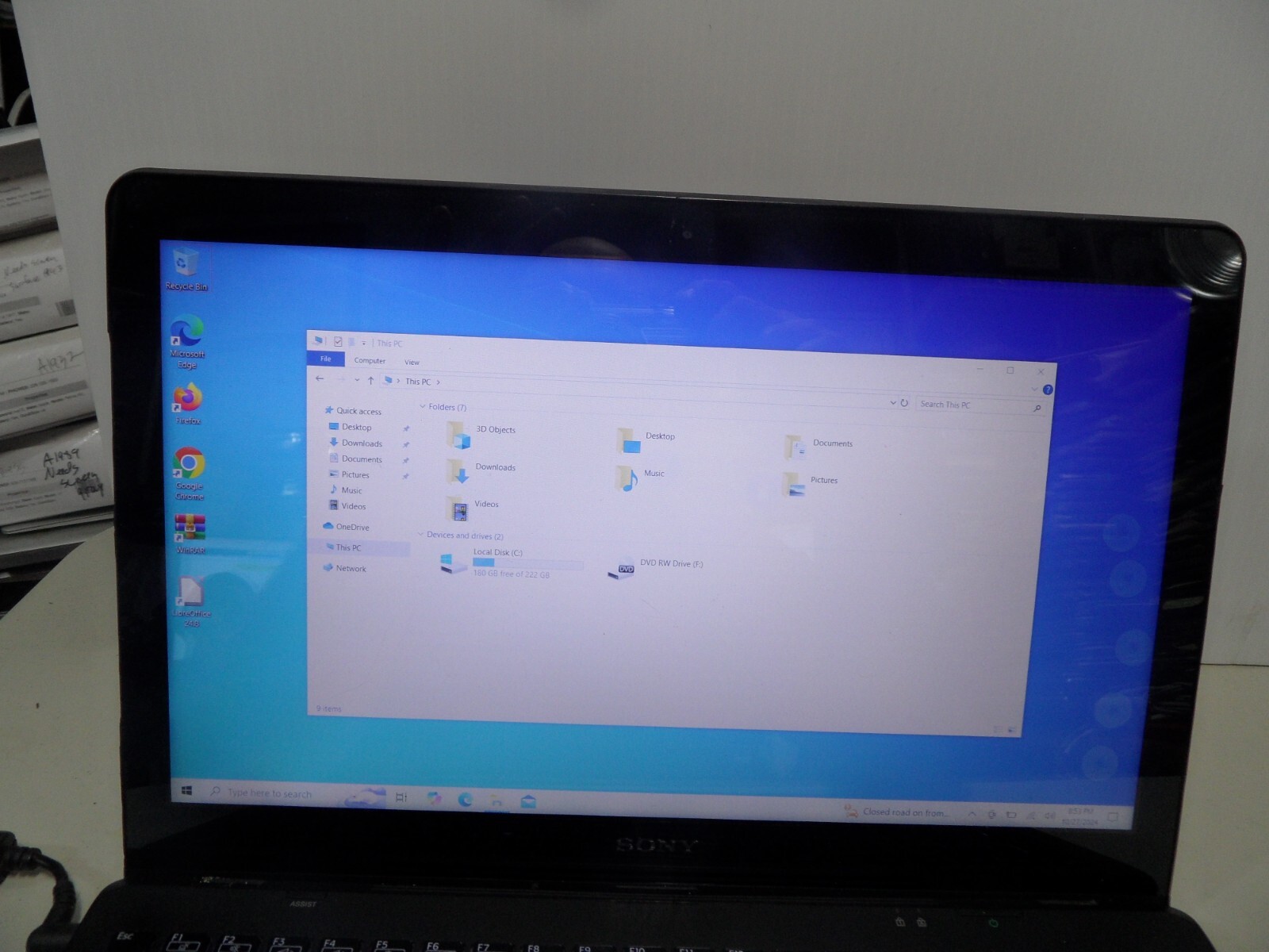 Sony SVF15A13CWB 240 GB SSD Windows 10 8 GB Ram i5 Bad Touch Chinese Keyboard