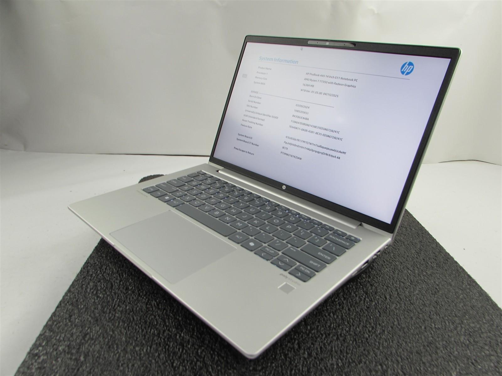 HP PROBOOK 445 (G11) AMD RYZEN 7 7735U 256GB SSD 16GB RAM AMD GPU WIN 11 PRO