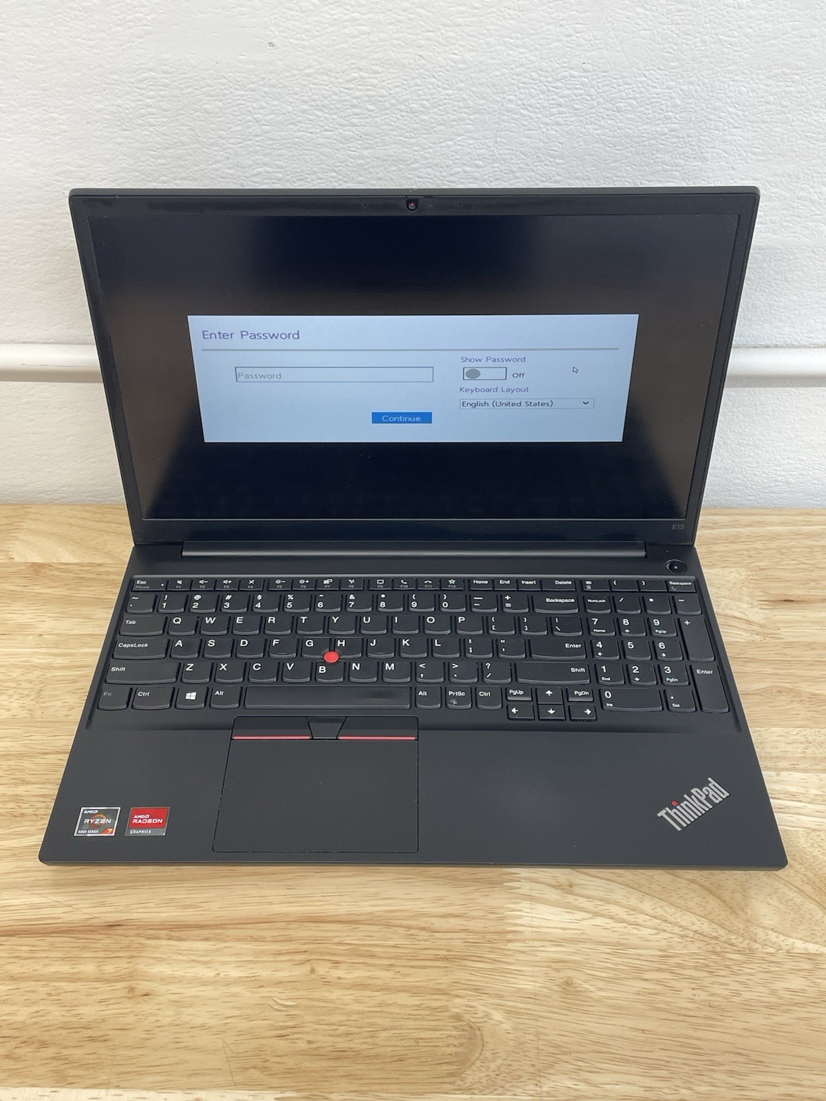 Lenovo ThinkPad E15 Gen 3 15″ RYZEN 7 5700U – 16GB RAM – No SSD/Locked BIOS