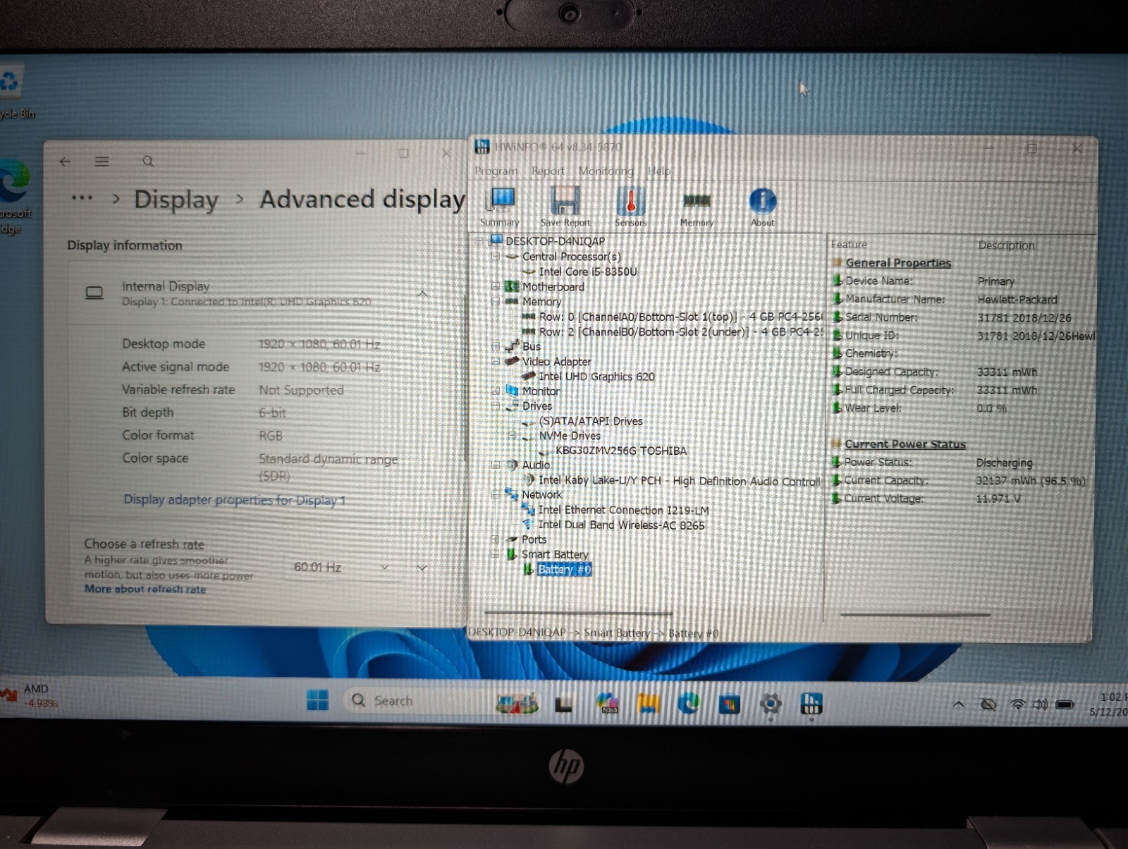 Read! HP PROBOOK 650 G4 | i5-8350U 8GB RAM 256GB NVMe SSD | FHD Windows 11 Pro