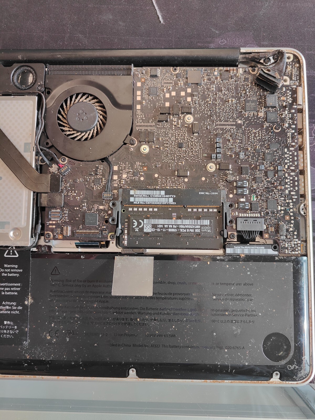 MacBook Pro Mid 2012, A1278, Needs Keyboard, Powers On, Please Read