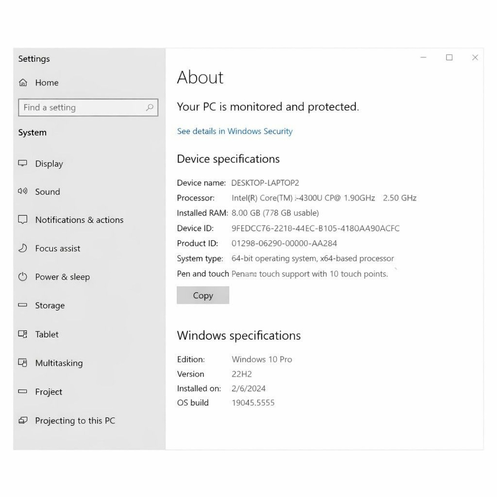 Microsoft Surface Pro 3 Tablet i5-4300U 2.40GHz 8GB RAM 256GB SSD Windows PC