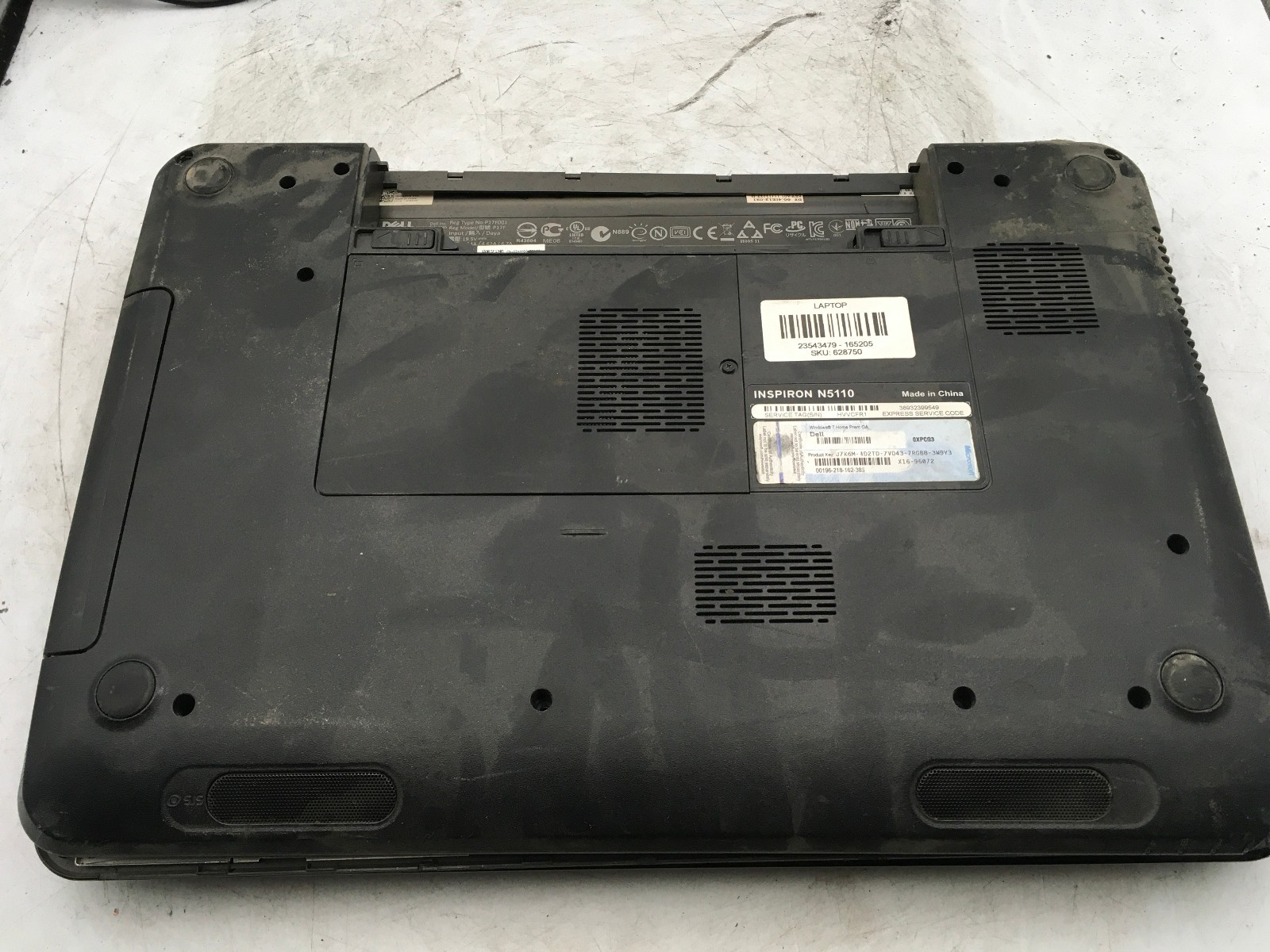 DELL INSPIRON N5110 – FOR PARTS – INTEL CORE I5 – NO RAM – READ DESCRIPTION – BB